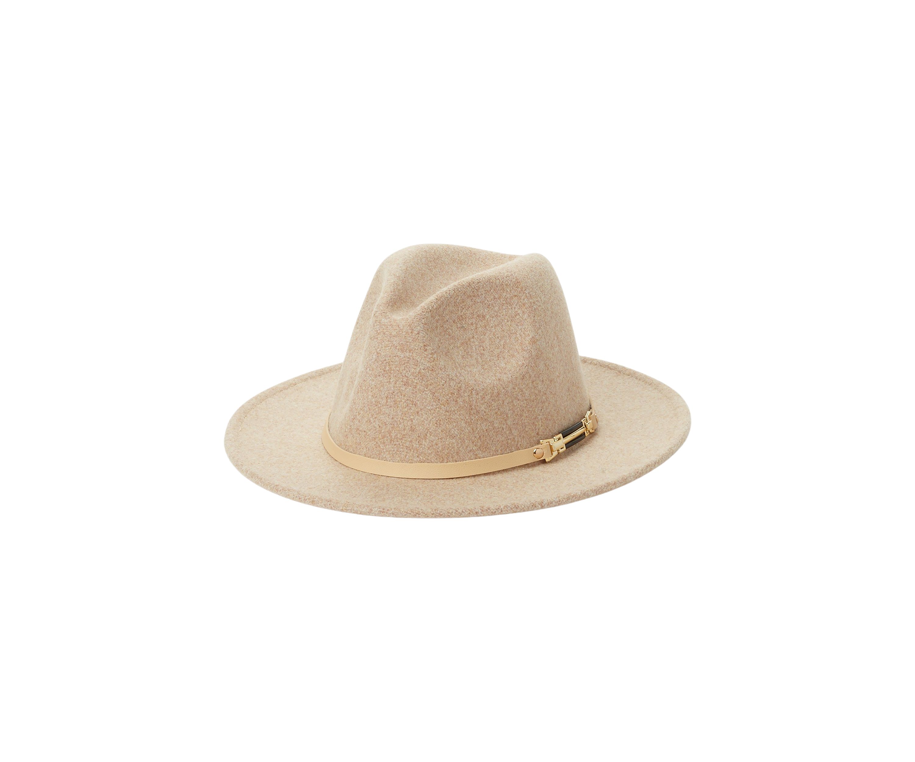 Heathered Felt Horsebit Hat 