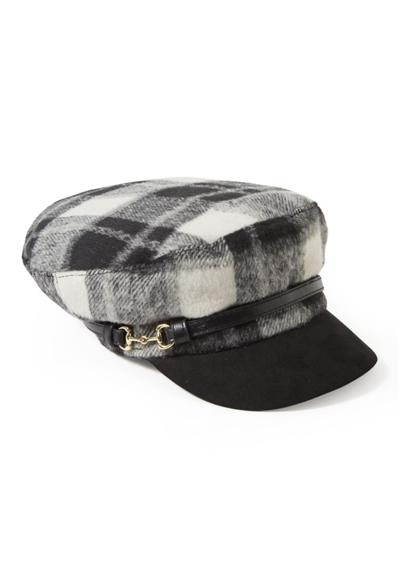 Plaid Horsebit Conductor Cap