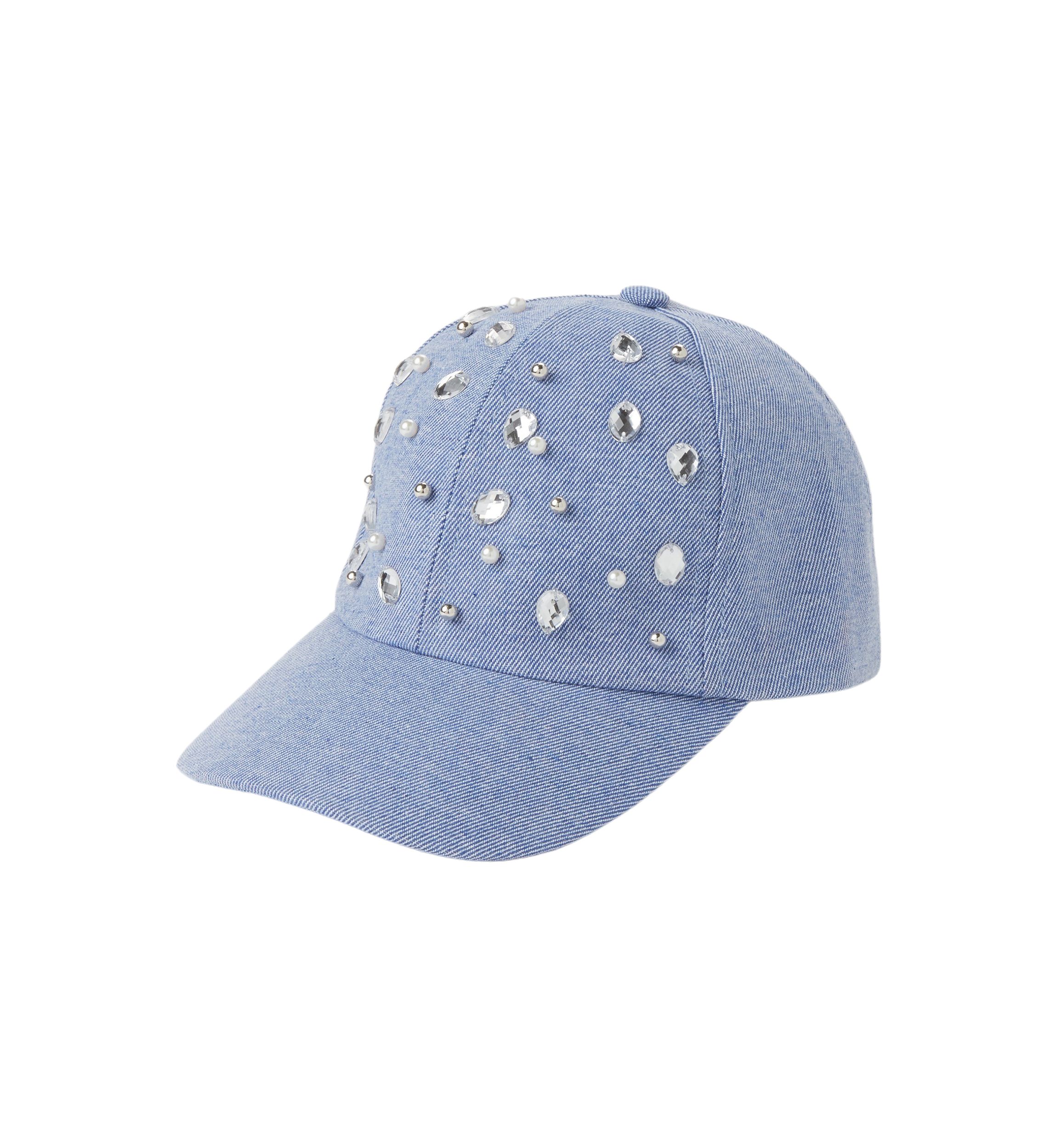 Rhinestone Denim Ballcap 