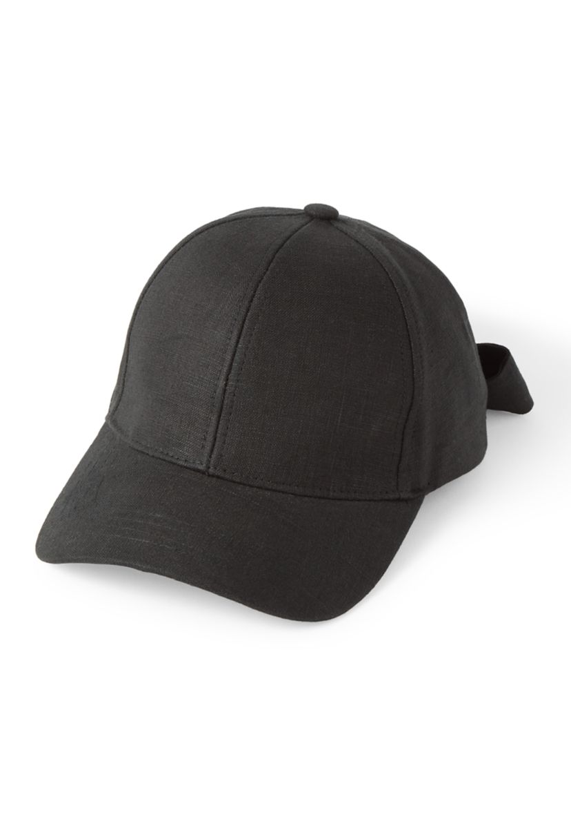 Vince Camuto Linen Tie Back Baseball Hat | Belk