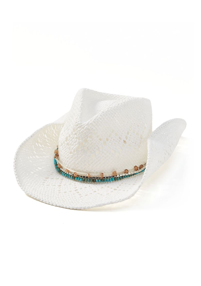 Bead Trim Cowboy Hat