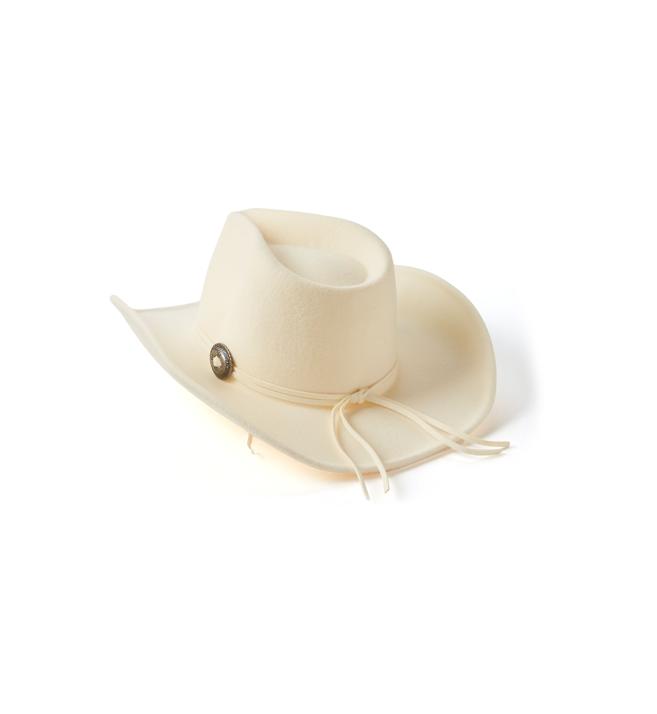 Suede Tie Concho Cowboy Hat