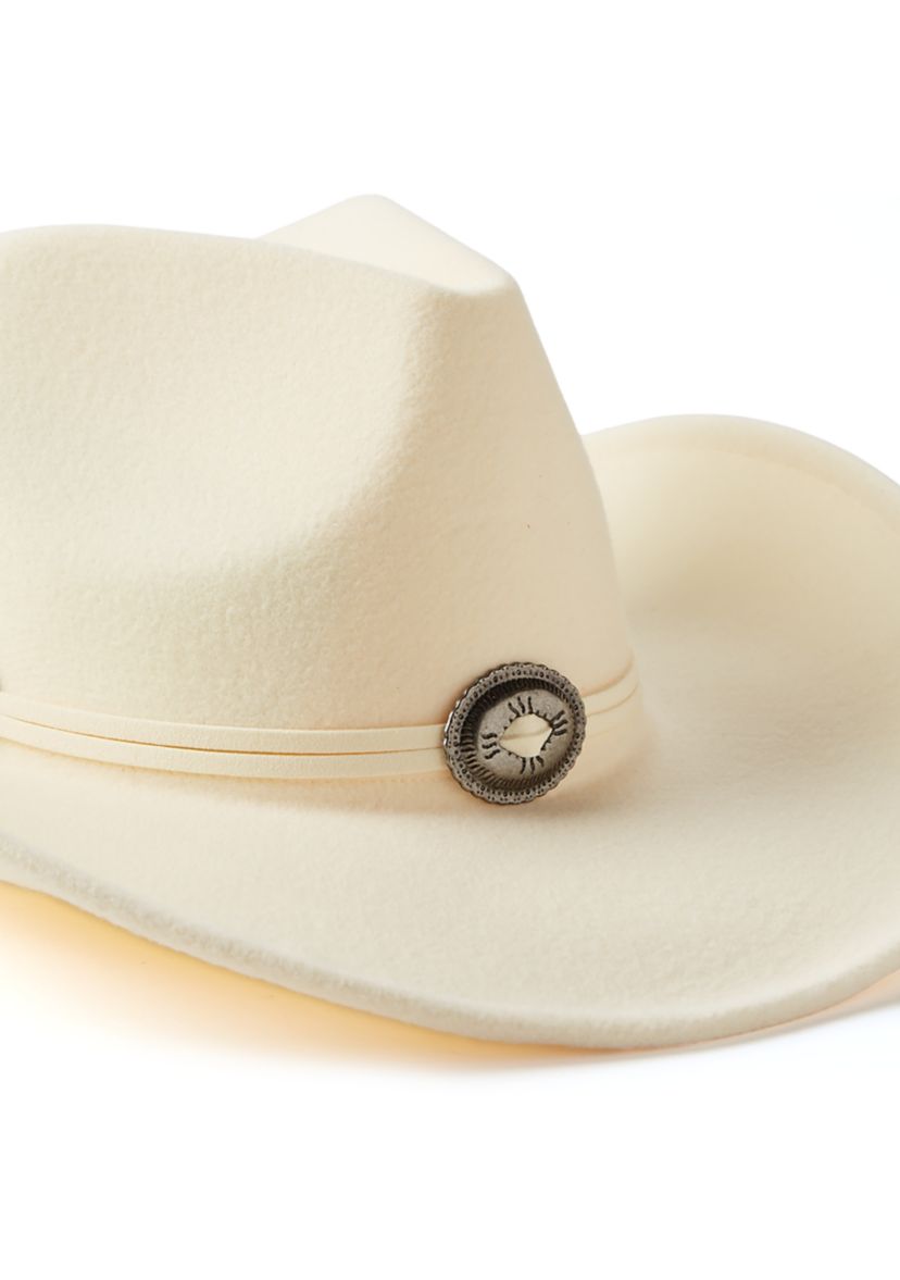Suede Tie Concho Cowboy Hat