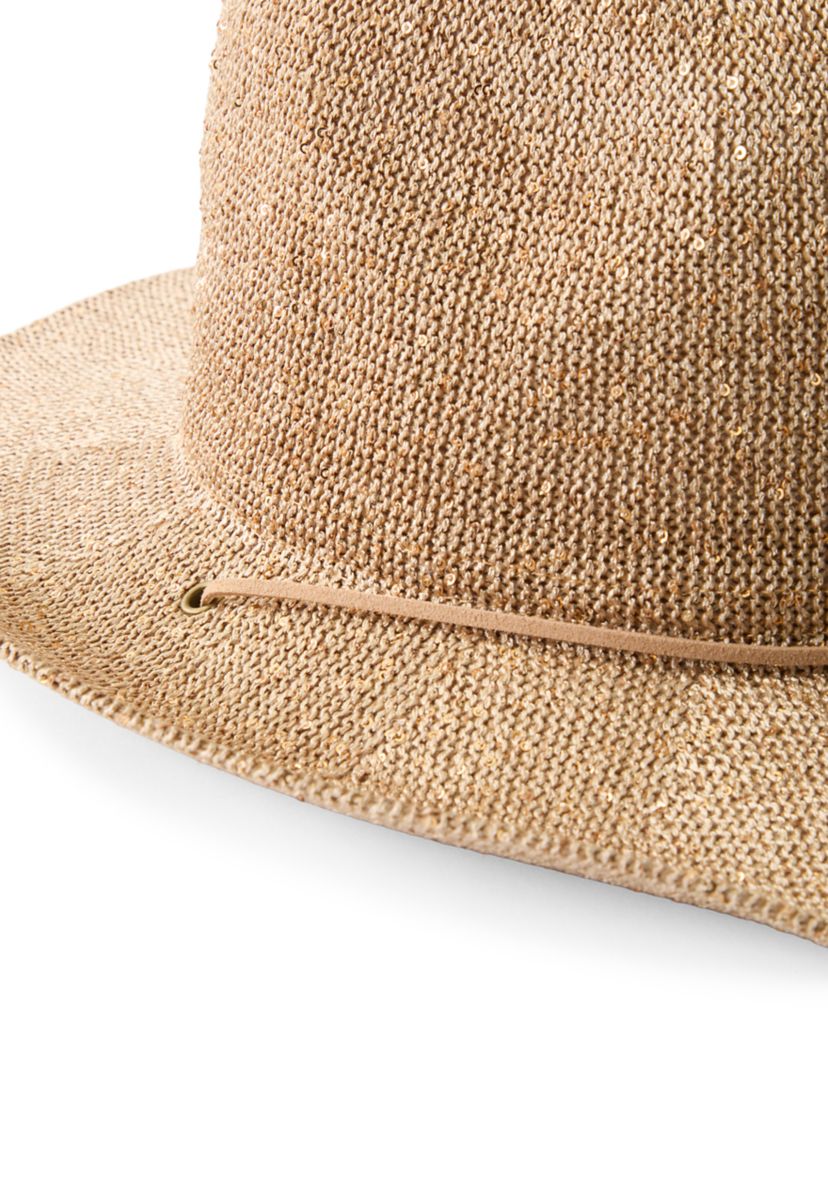 Vince Camuto Women’s Tan And Cream Hat And Loop Set One Size NWT Vince Camuto Cowboy Hat with Stone Trim | Belk main image 2
