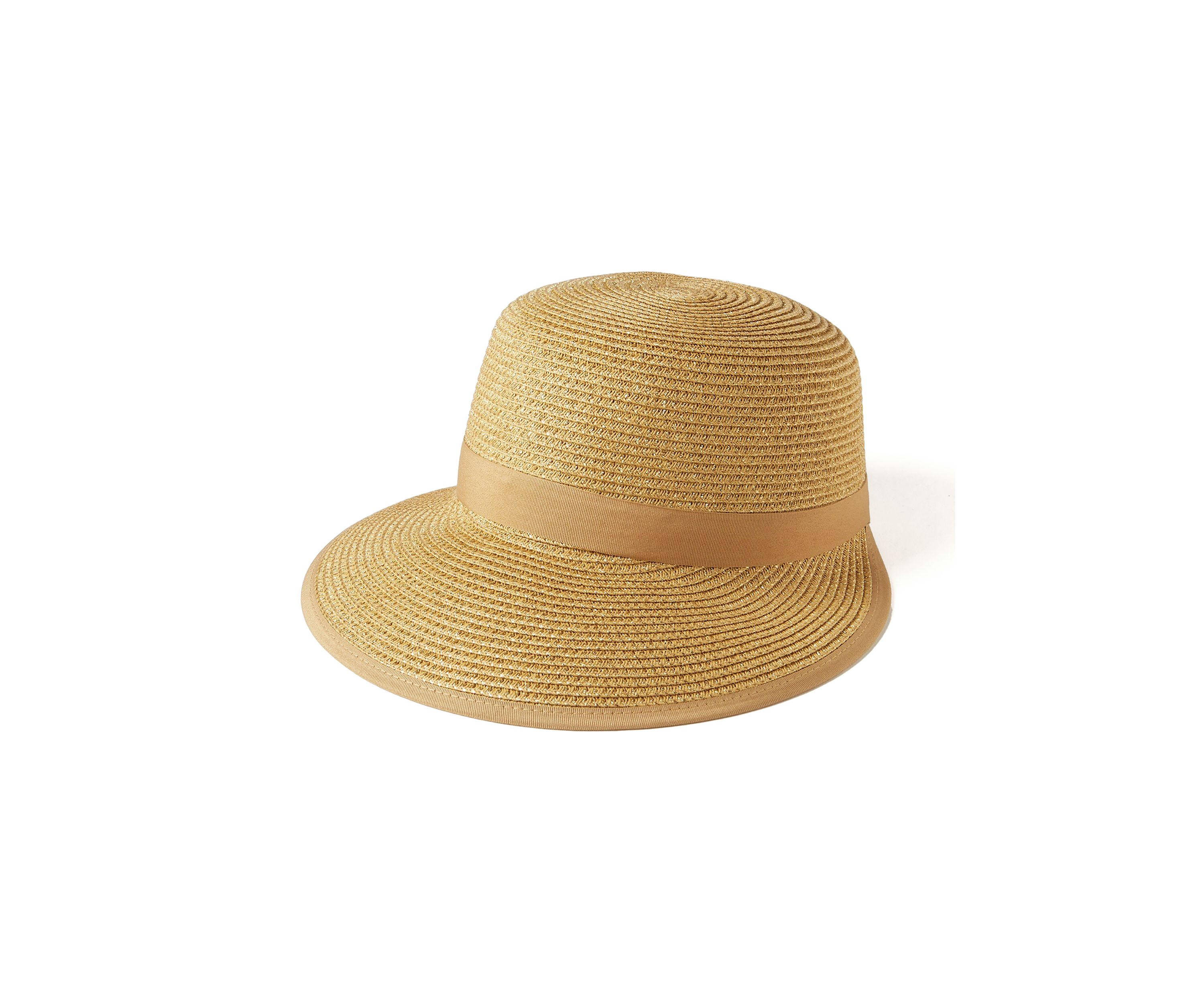 Metallic Straw Face Framing Hat
