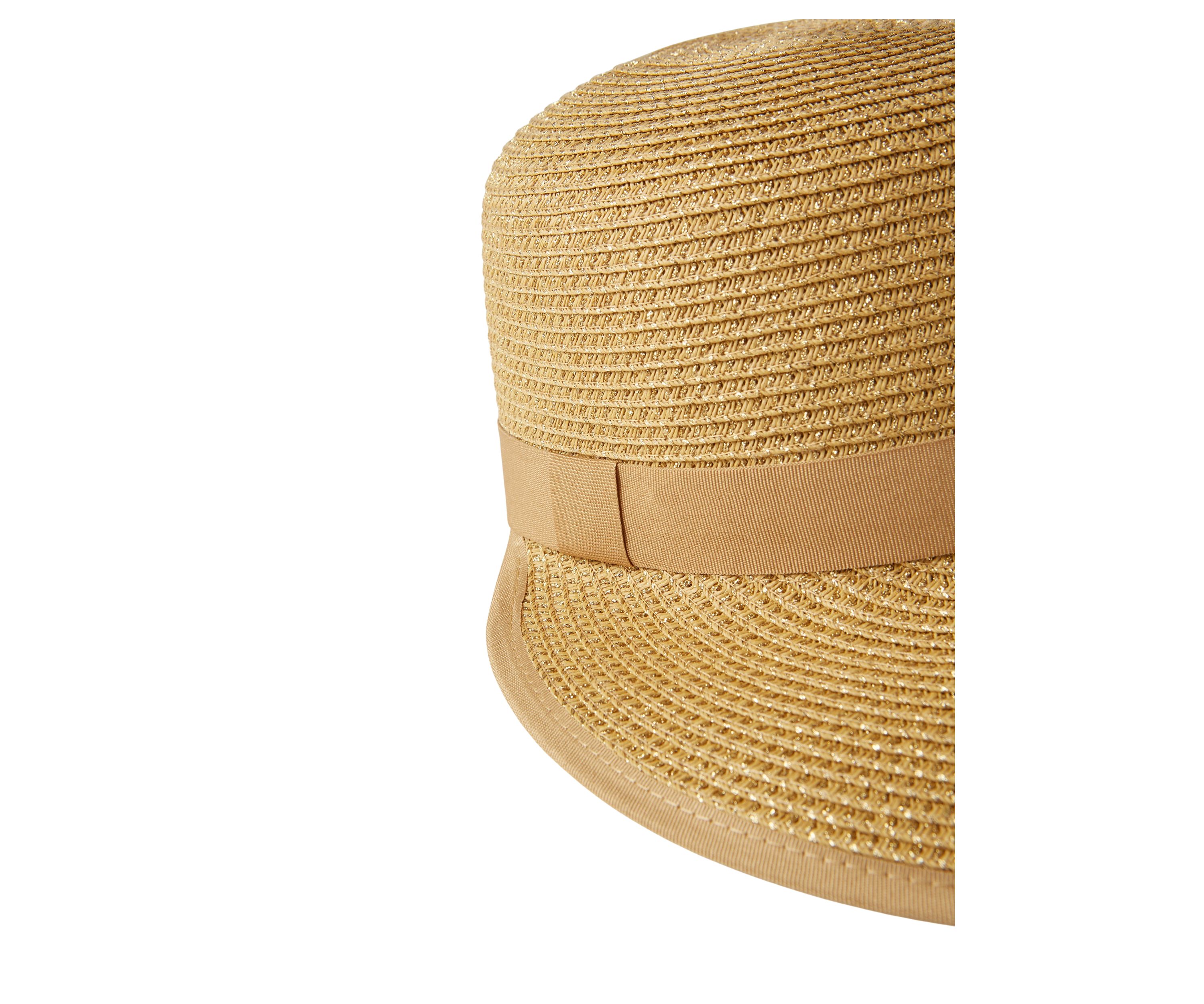 Metallic Straw Face Framing Hat