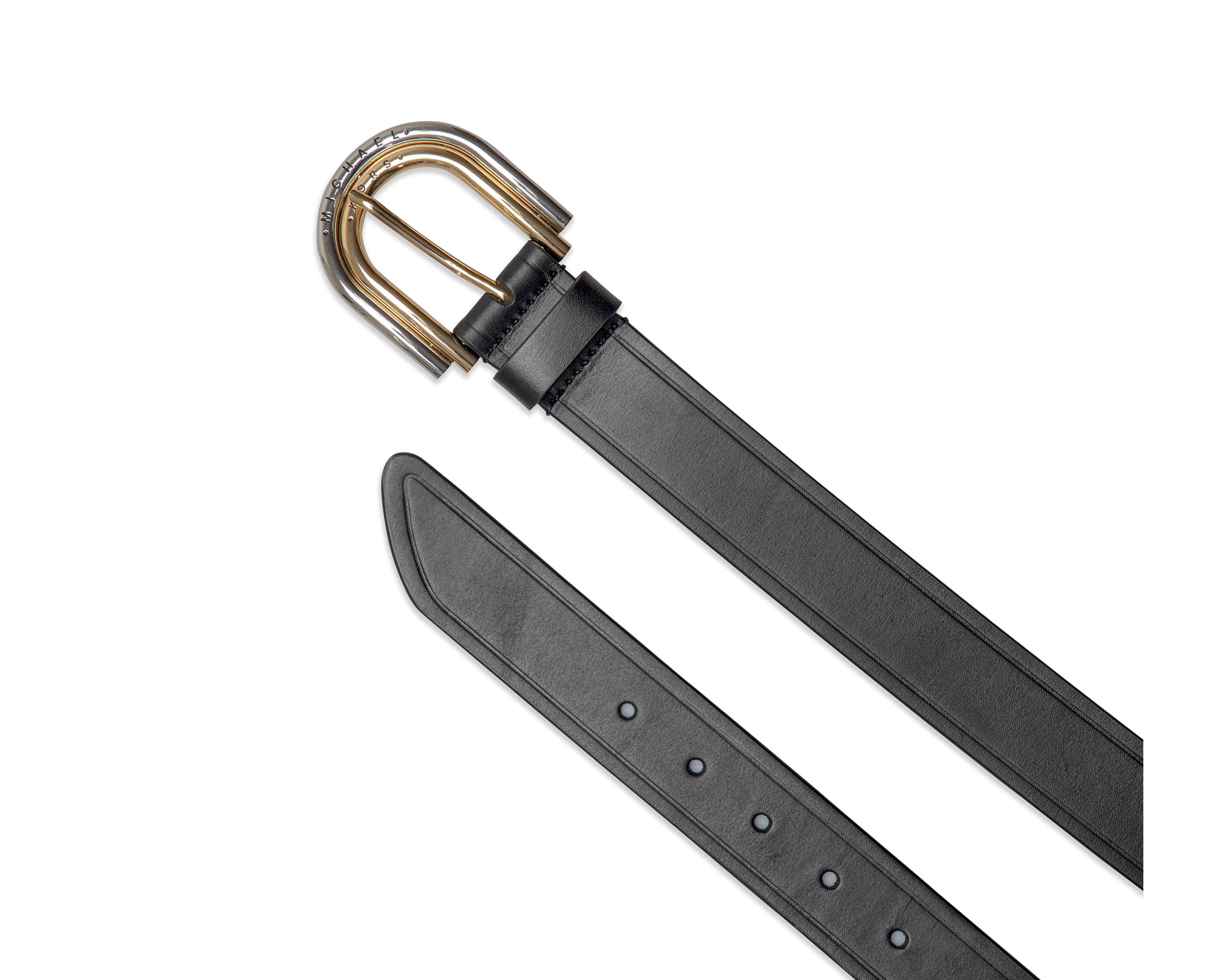 35MM Double Buckle Leather Belt
