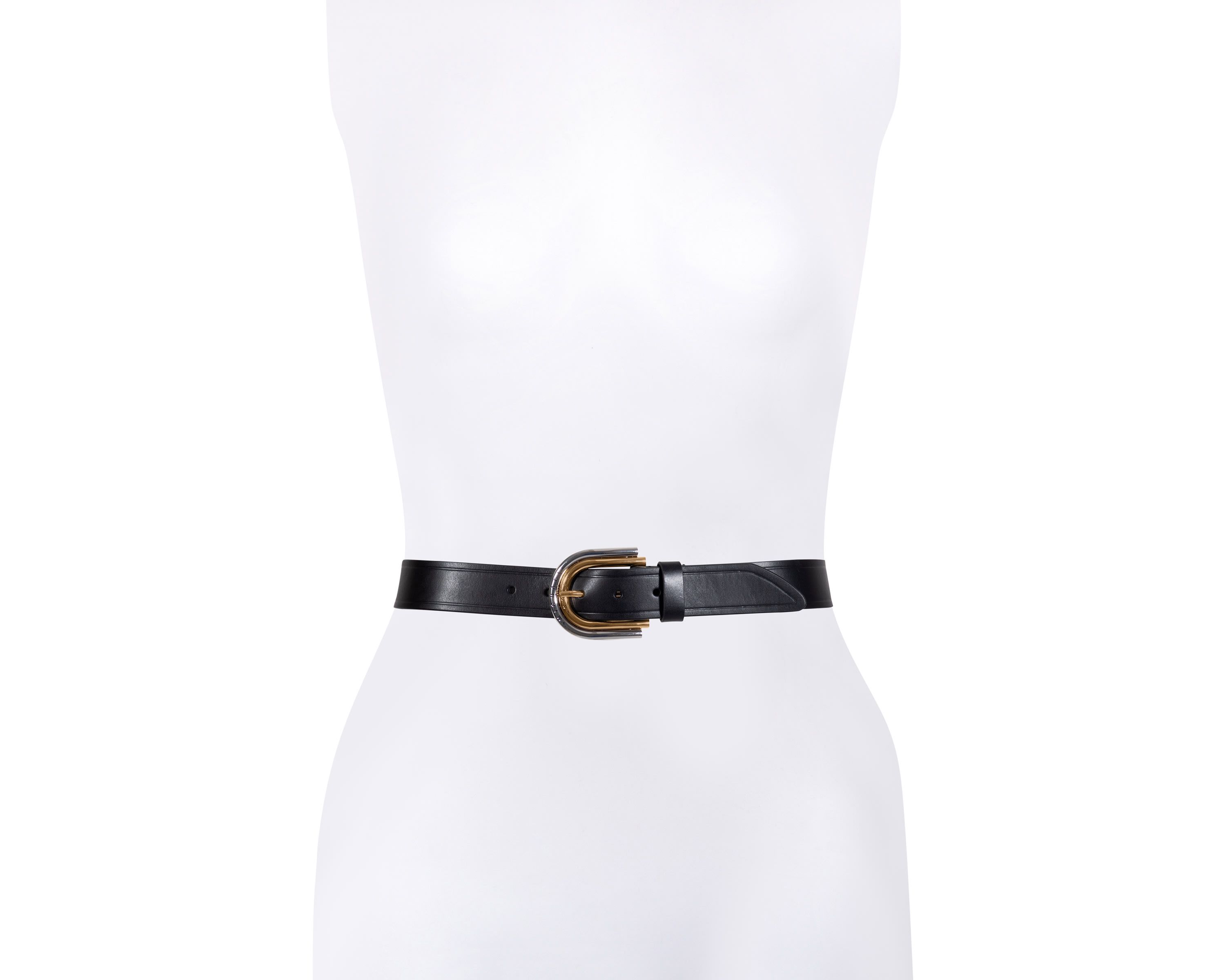 35MM Double Buckle Leather Belt