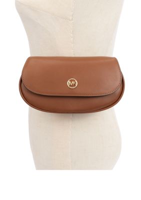 Leather Belt Bag with Webbing Strap
