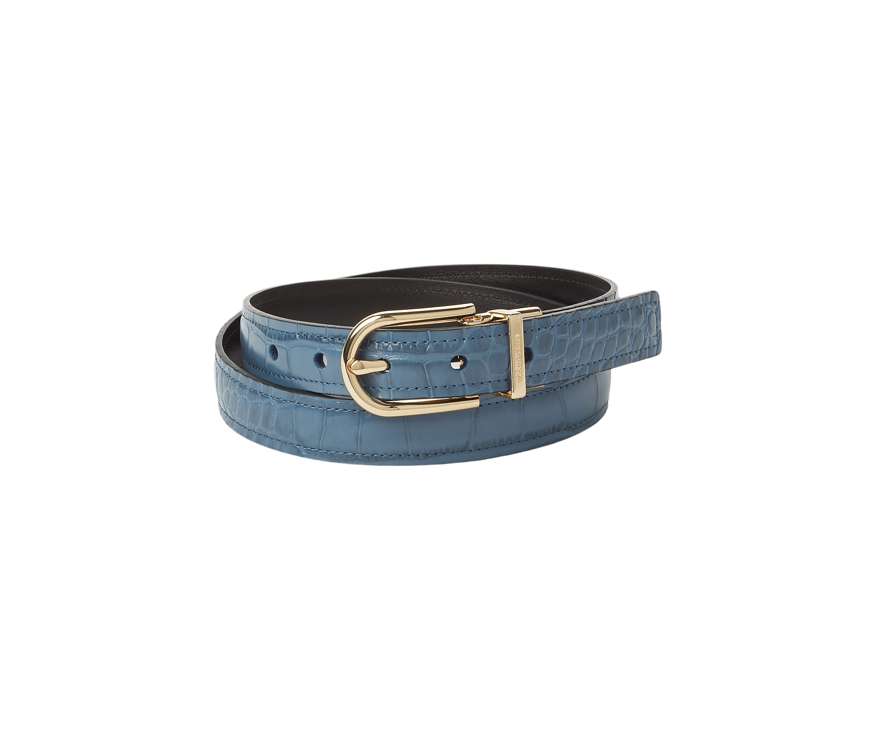 Reversible Croc Leather Belt 