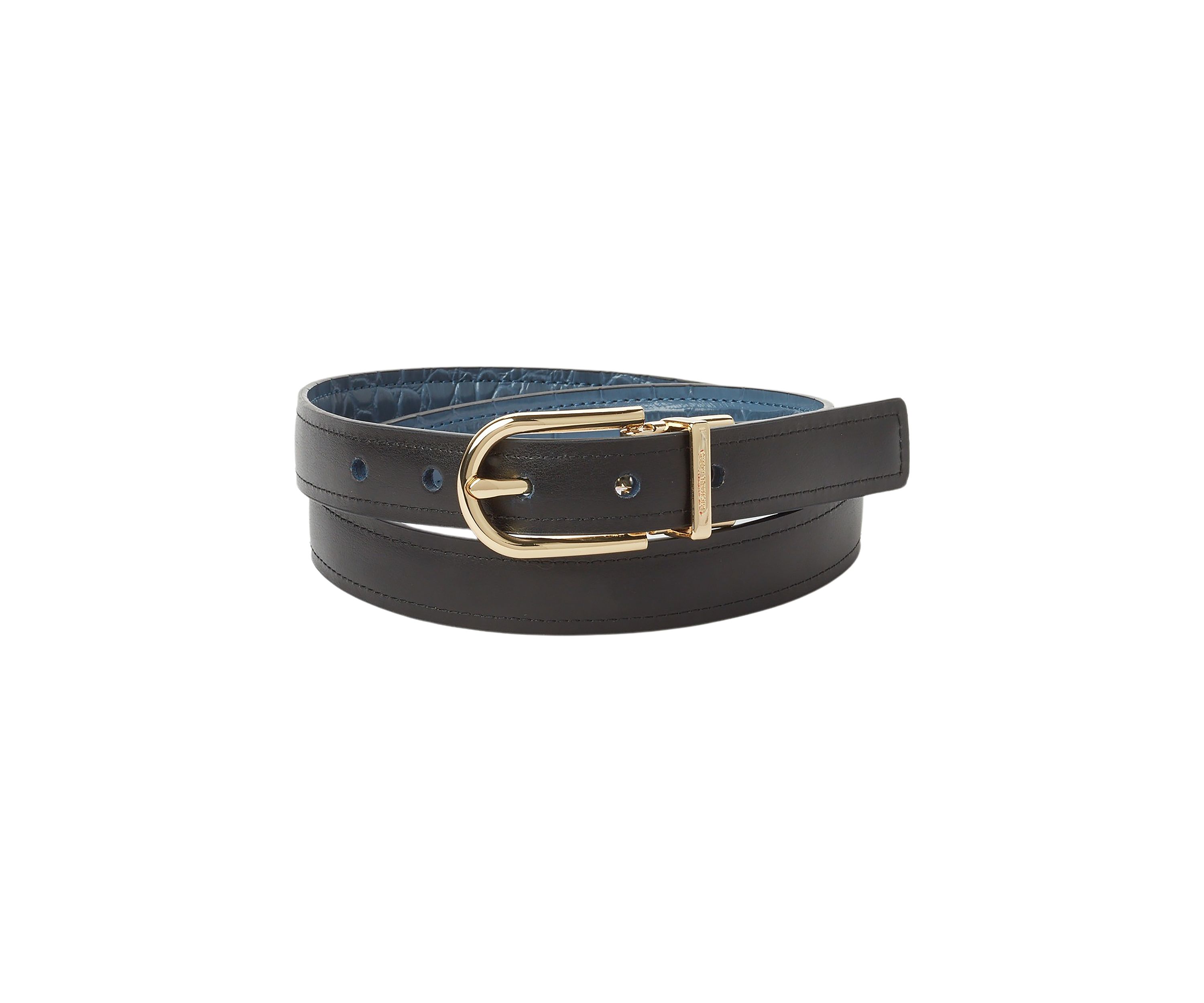 Reversible Croc Leather Belt 
