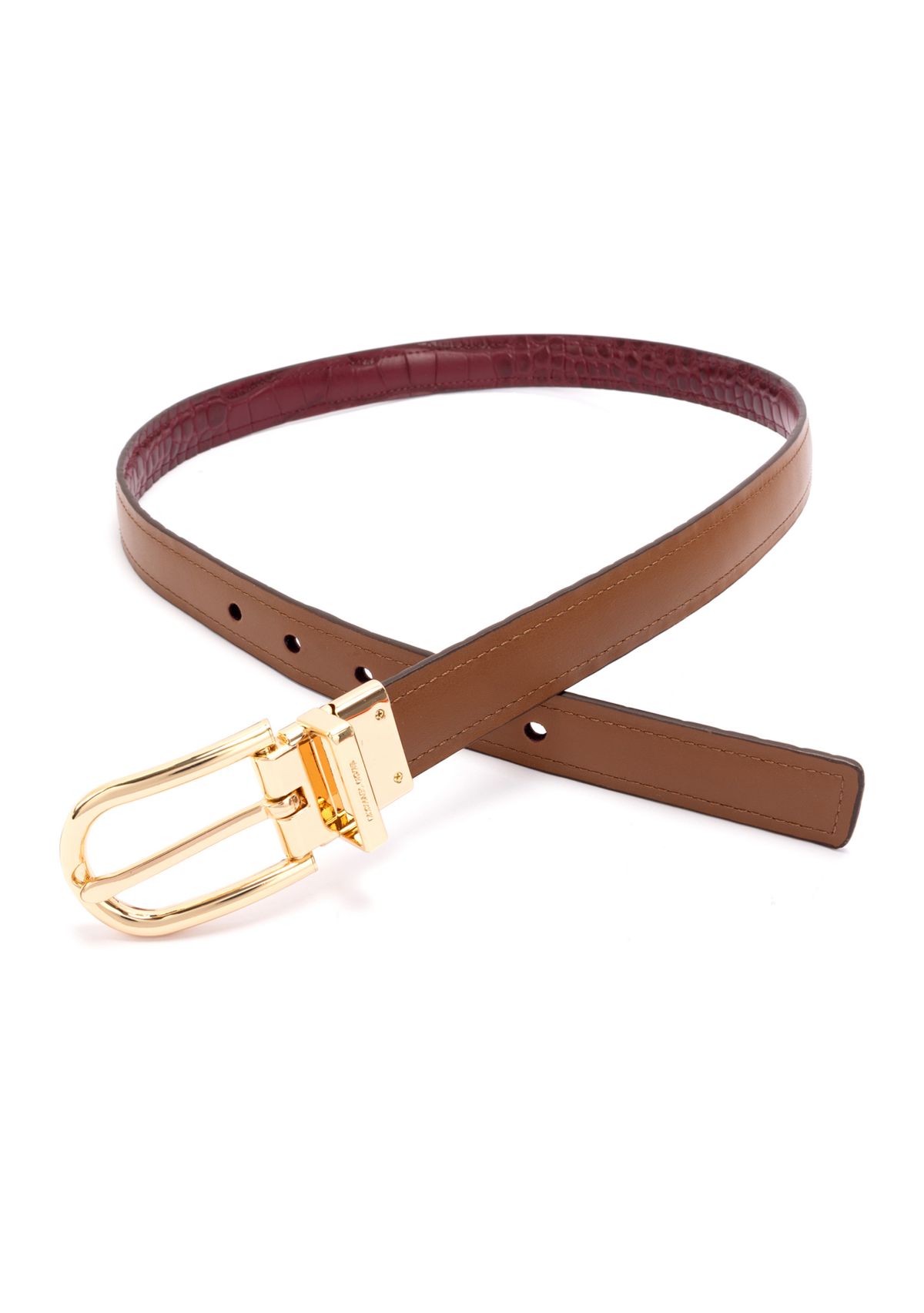 Reversible Croc Embossed Belt 