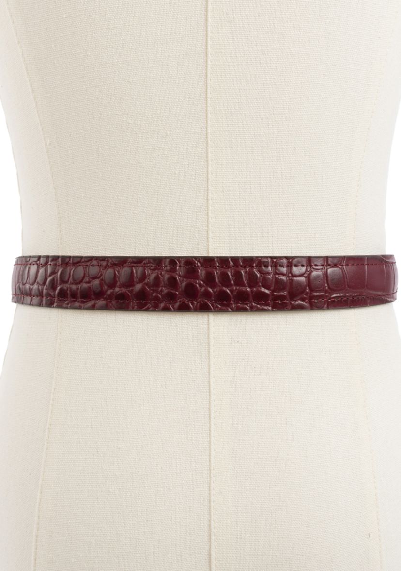 Reversible Croc Embossed Belt 