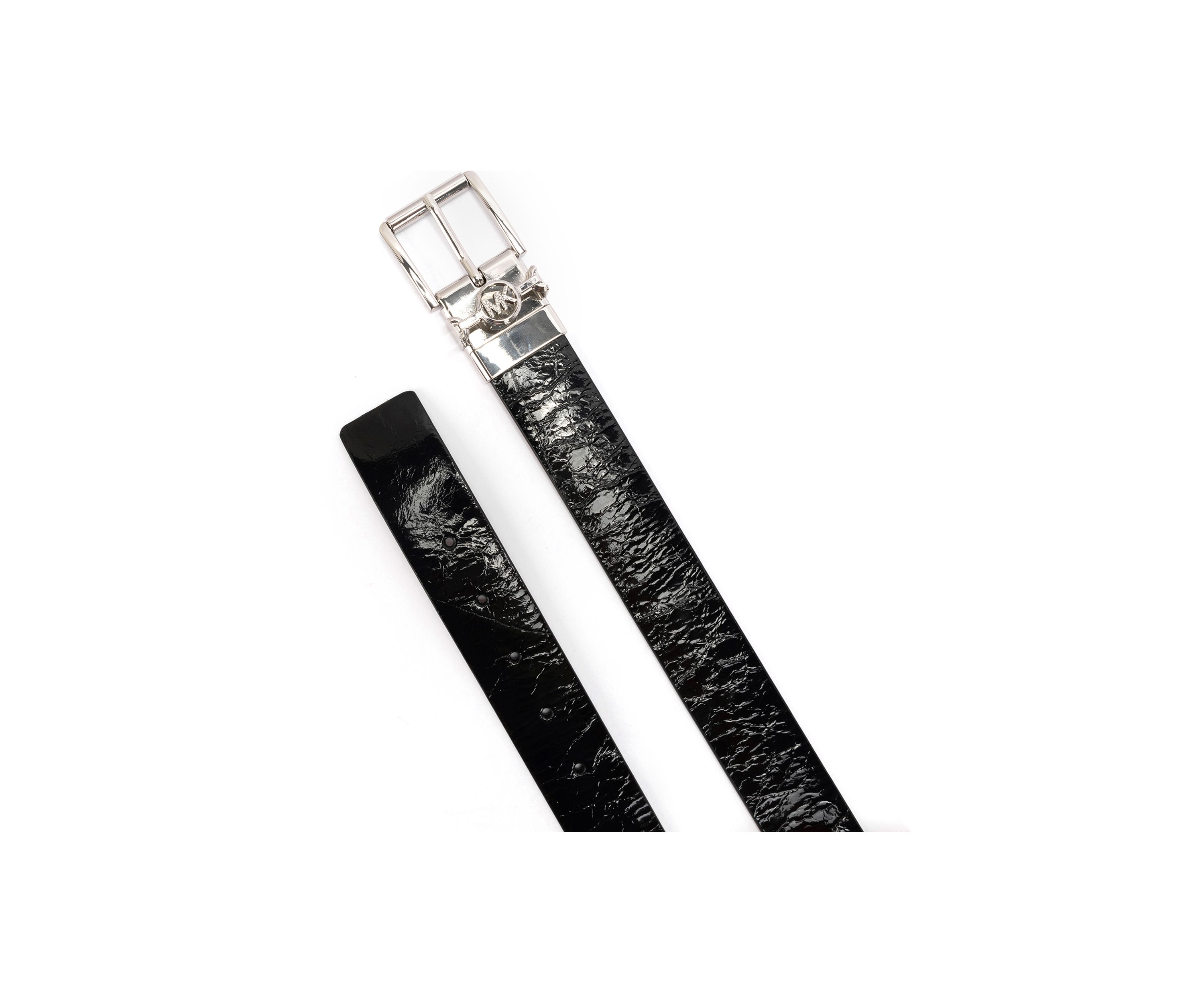 38 Millimeter Reversible Metallic Leather Belt