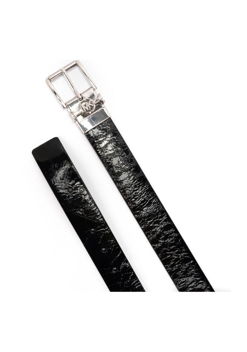 38 Millimeter Reversible Metallic Leather Belt