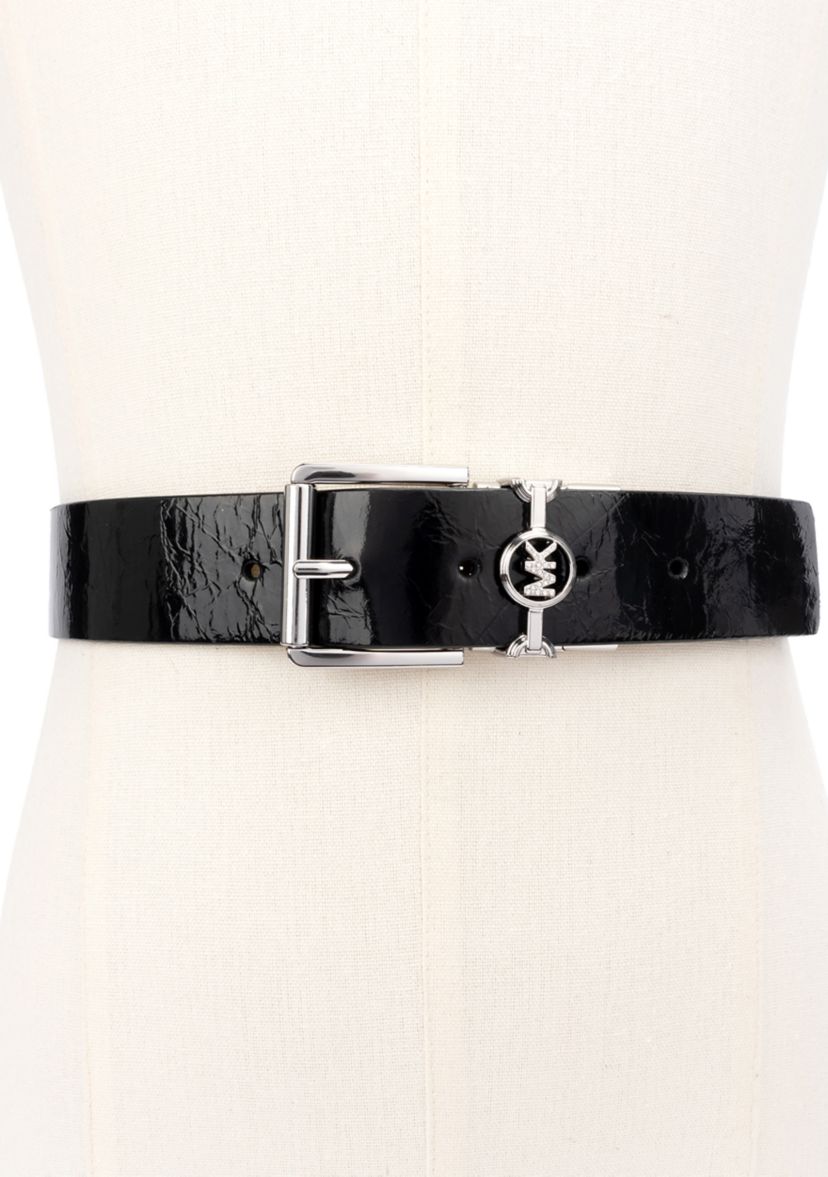 38 Millimeter Reversible Metallic Leather Belt