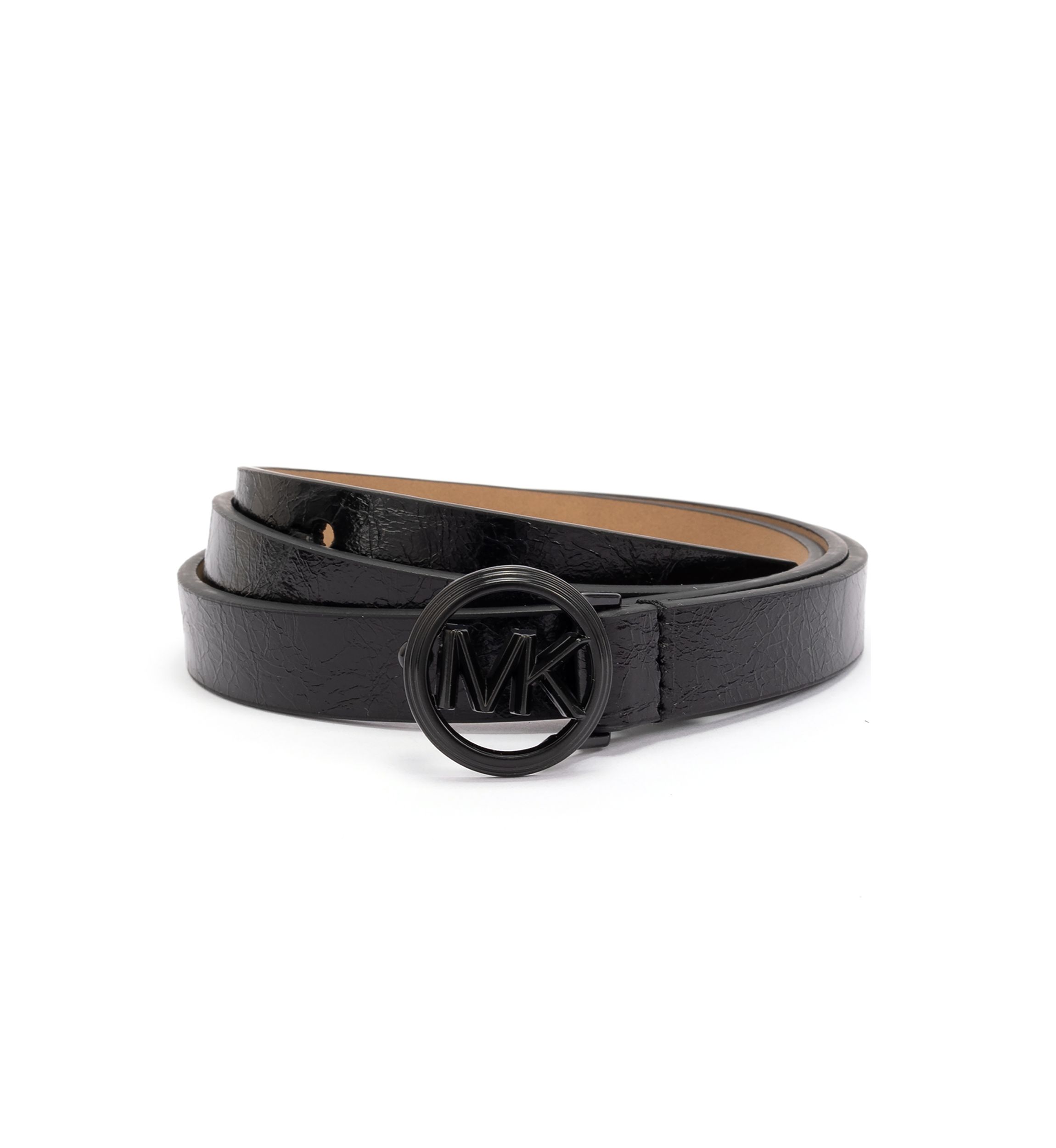 Logo Charm Skinny Belt