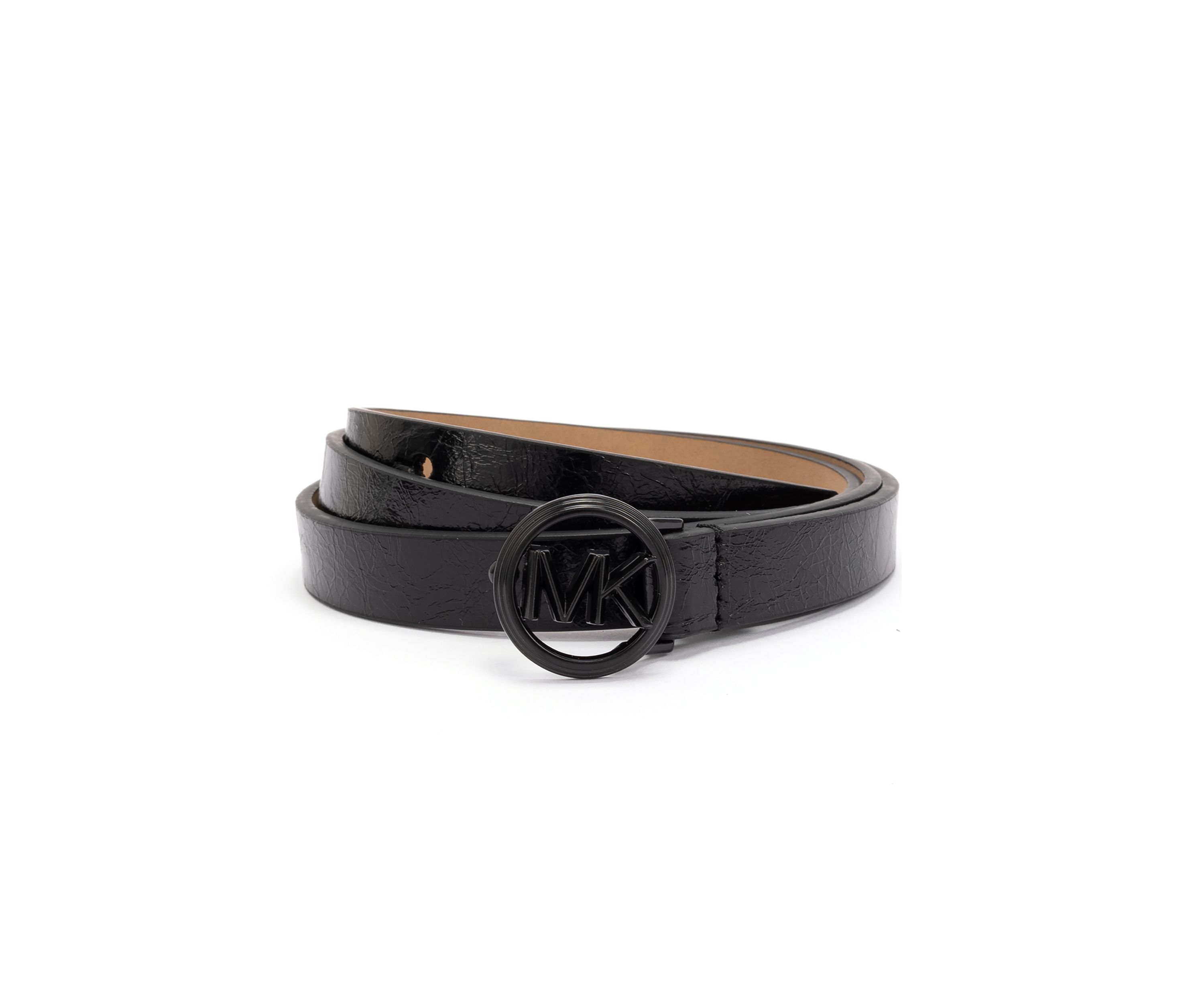 Logo Charm Skinny Belt