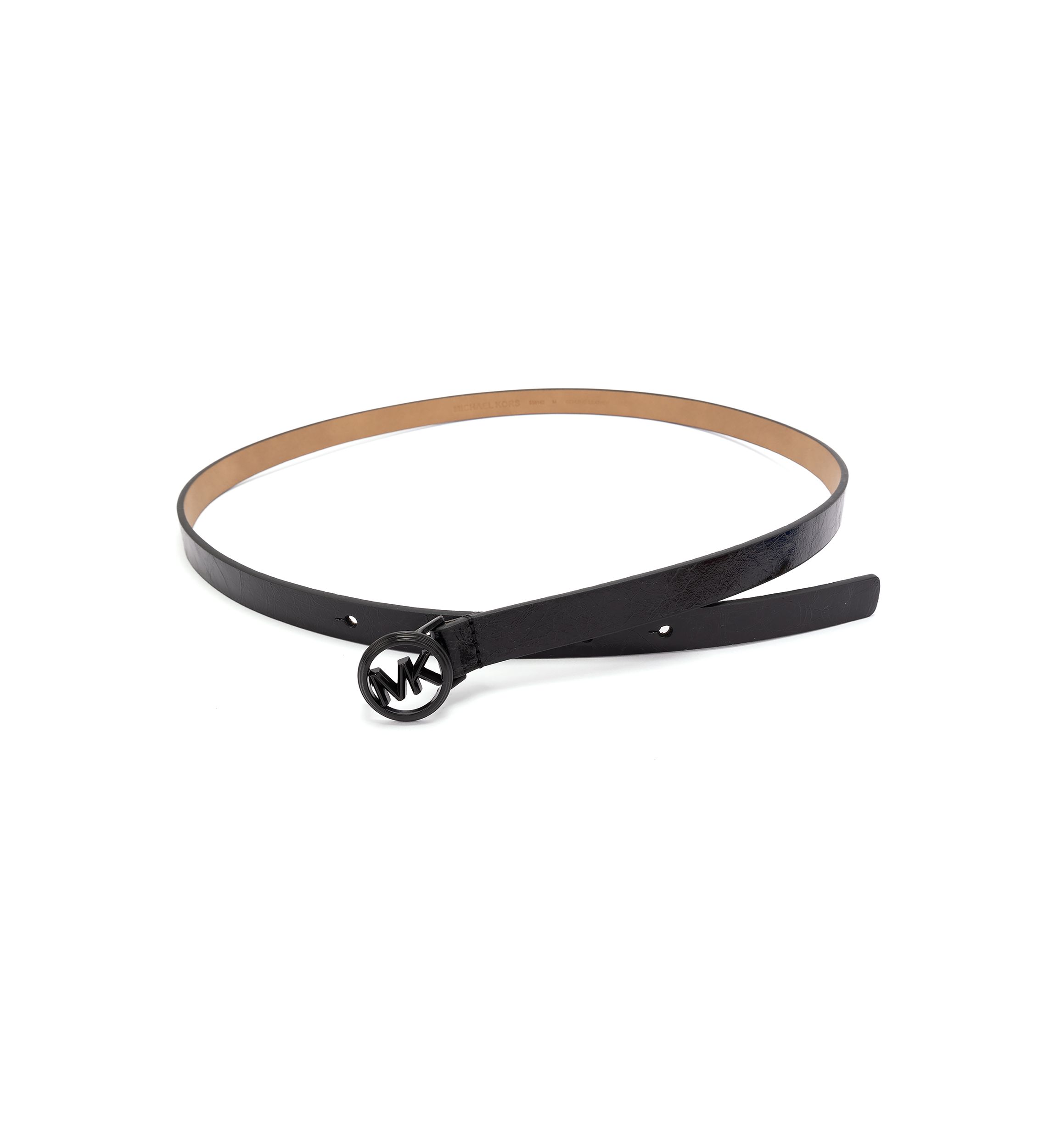 Logo Charm Skinny Belt