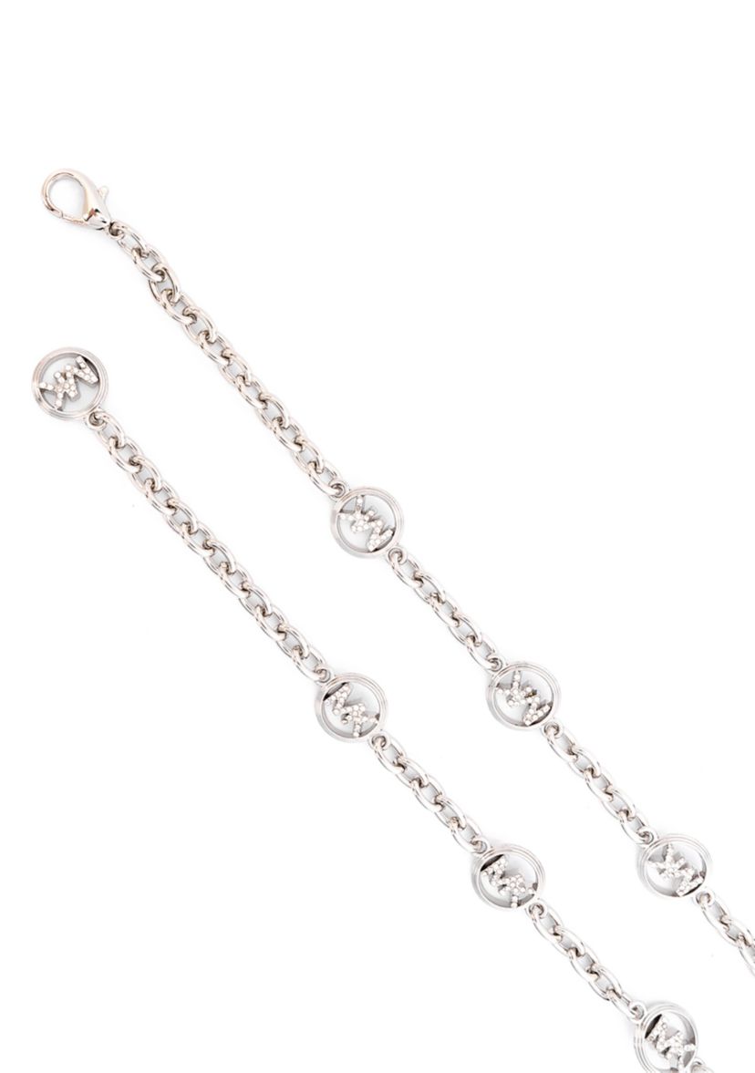 Mini Chain Belt with Pavé Logos