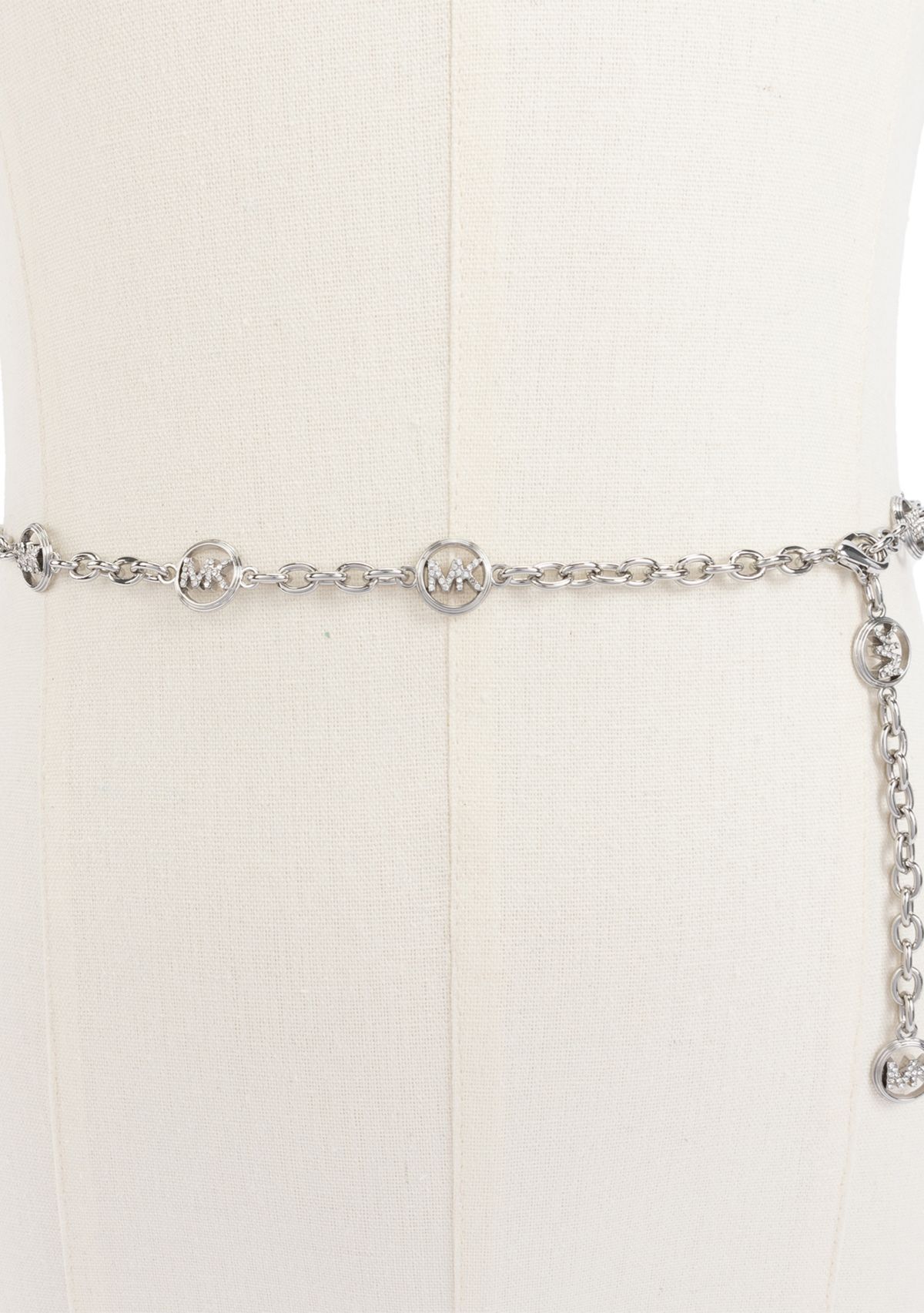 Mini Chain Belt with Pavé Logos