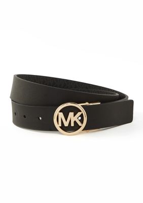 Michael Kors Women's Reversible Logo Belt, Black