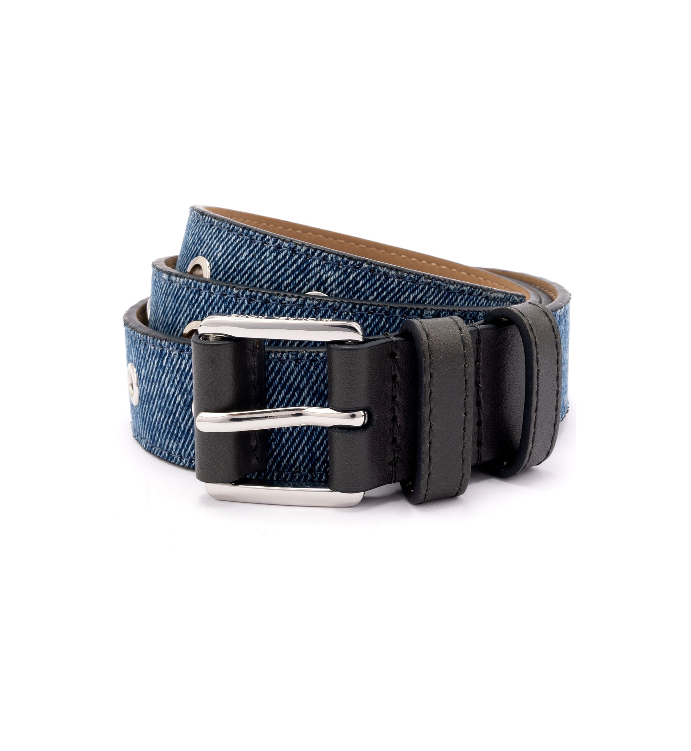 28 Millimeter Denim Belt with Grommets 