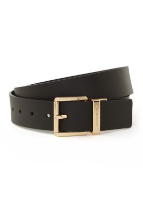 Michael Kors Women's 38 Millimeter Leather Reversible Belt, Black