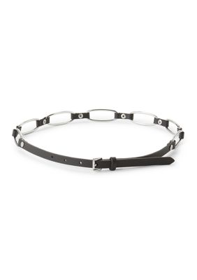 MICHAEL Michael Kors Leather Belt with Hoops