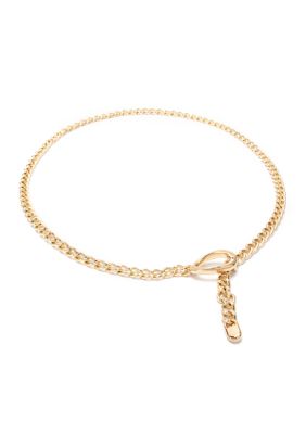 MICHAEL Michael Kors Women's Chain Belt, Gold, S-M