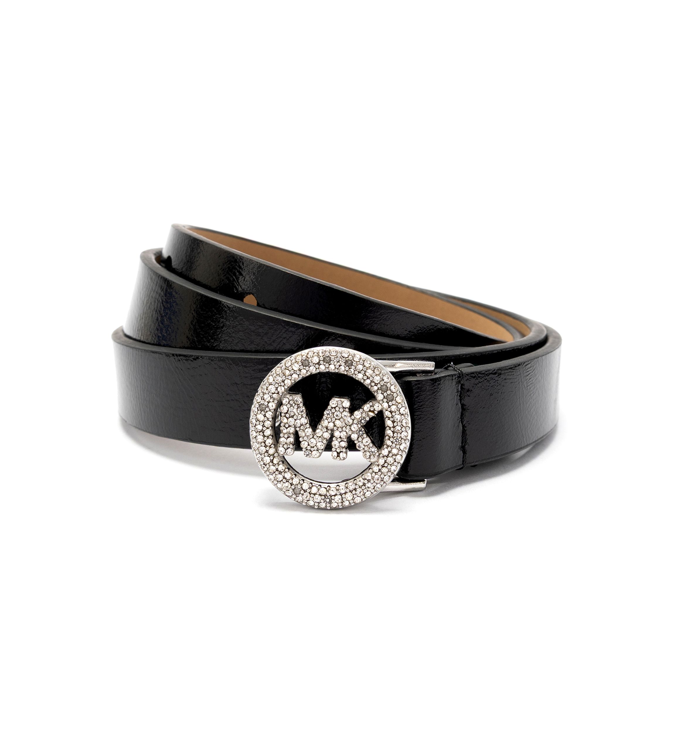 Michael Kors 18 Millimeter Pave Logo Belt | Belk display picture 1