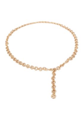 Michael Kors Women's Bubble Chain Belt, Gold, S-M