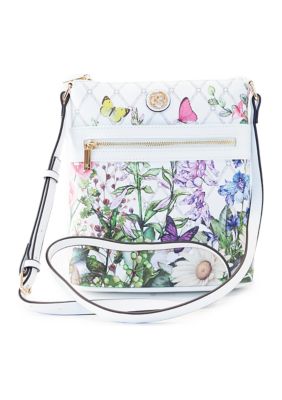 Saffiano Floral Crossbody