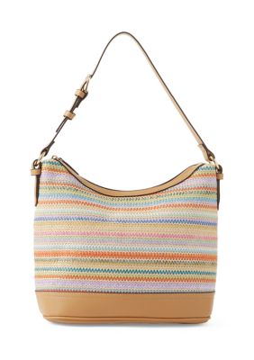 Kim Rogers Straw Hobo Bag