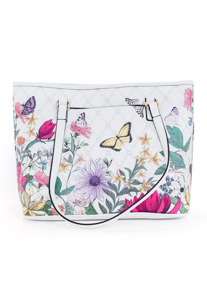Floral Saffiano Tote
