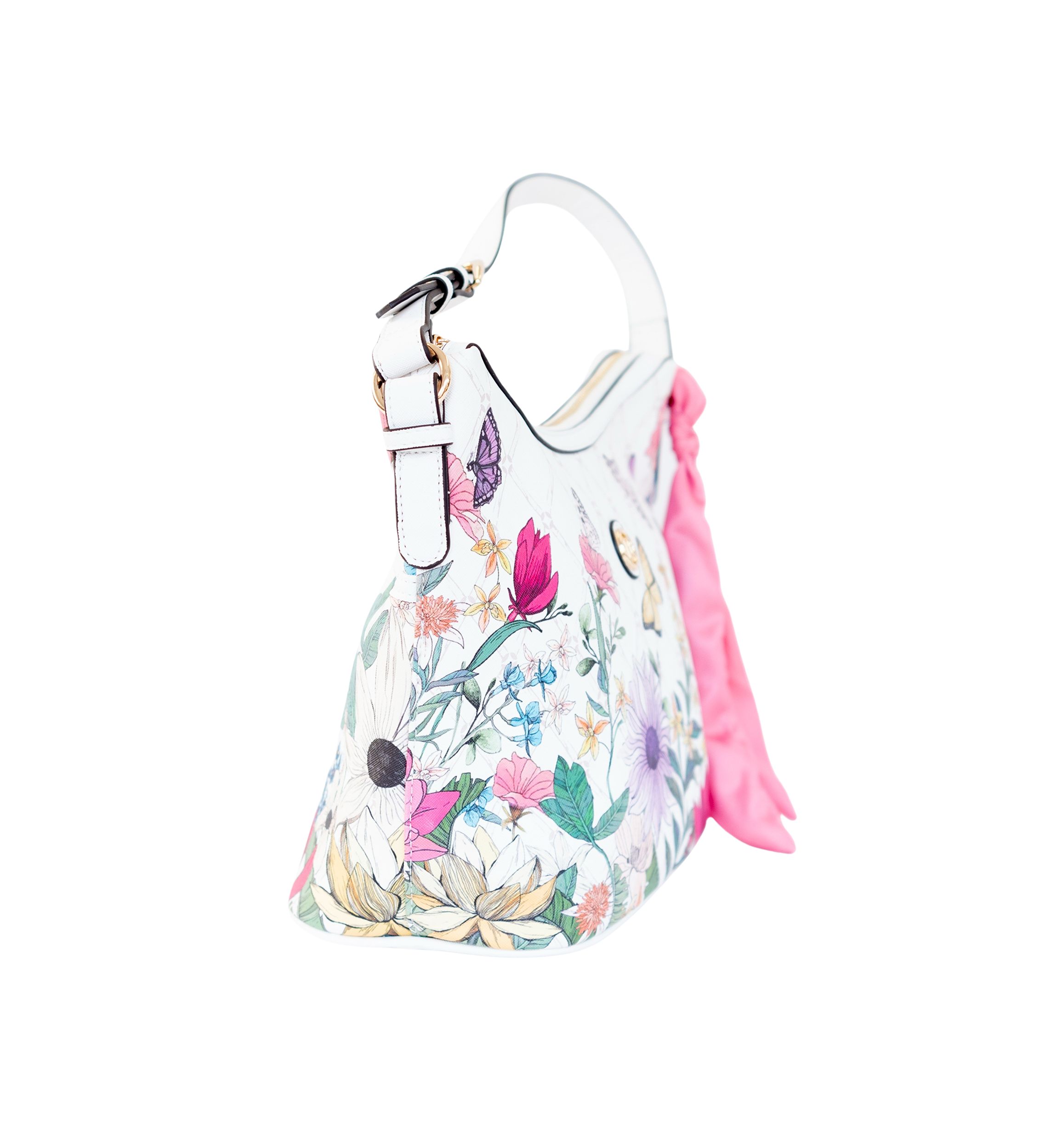 Floral Saffiano Hobo Bag