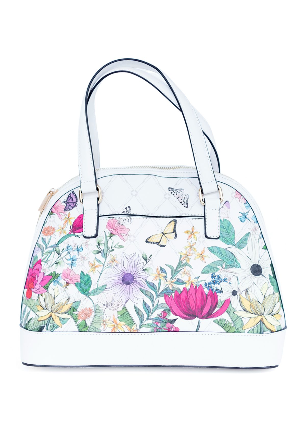 Floral Saffiano Dome Satchel