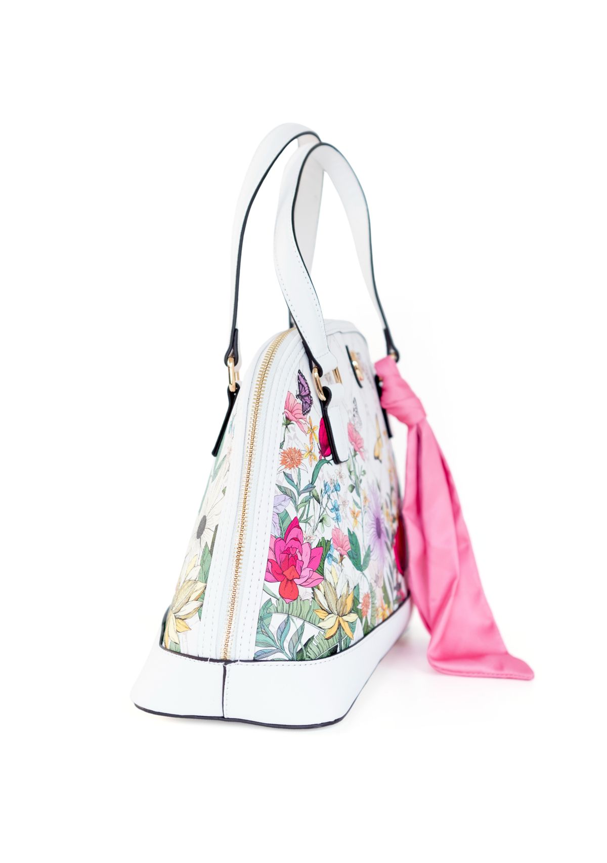 Floral Saffiano Dome Satchel