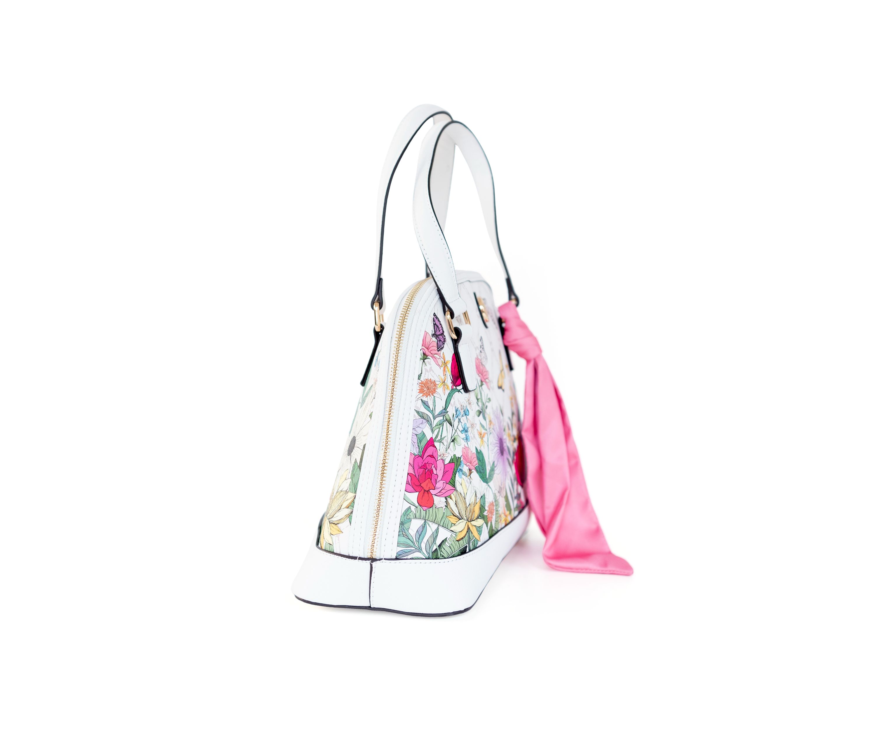 Floral Saffiano Dome Satchel
