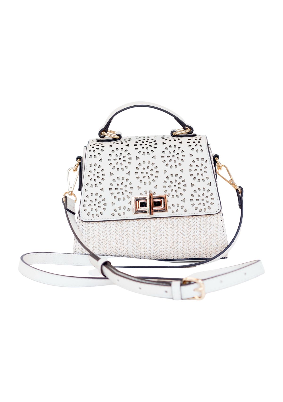 Saffiano Perforated Mini Bag