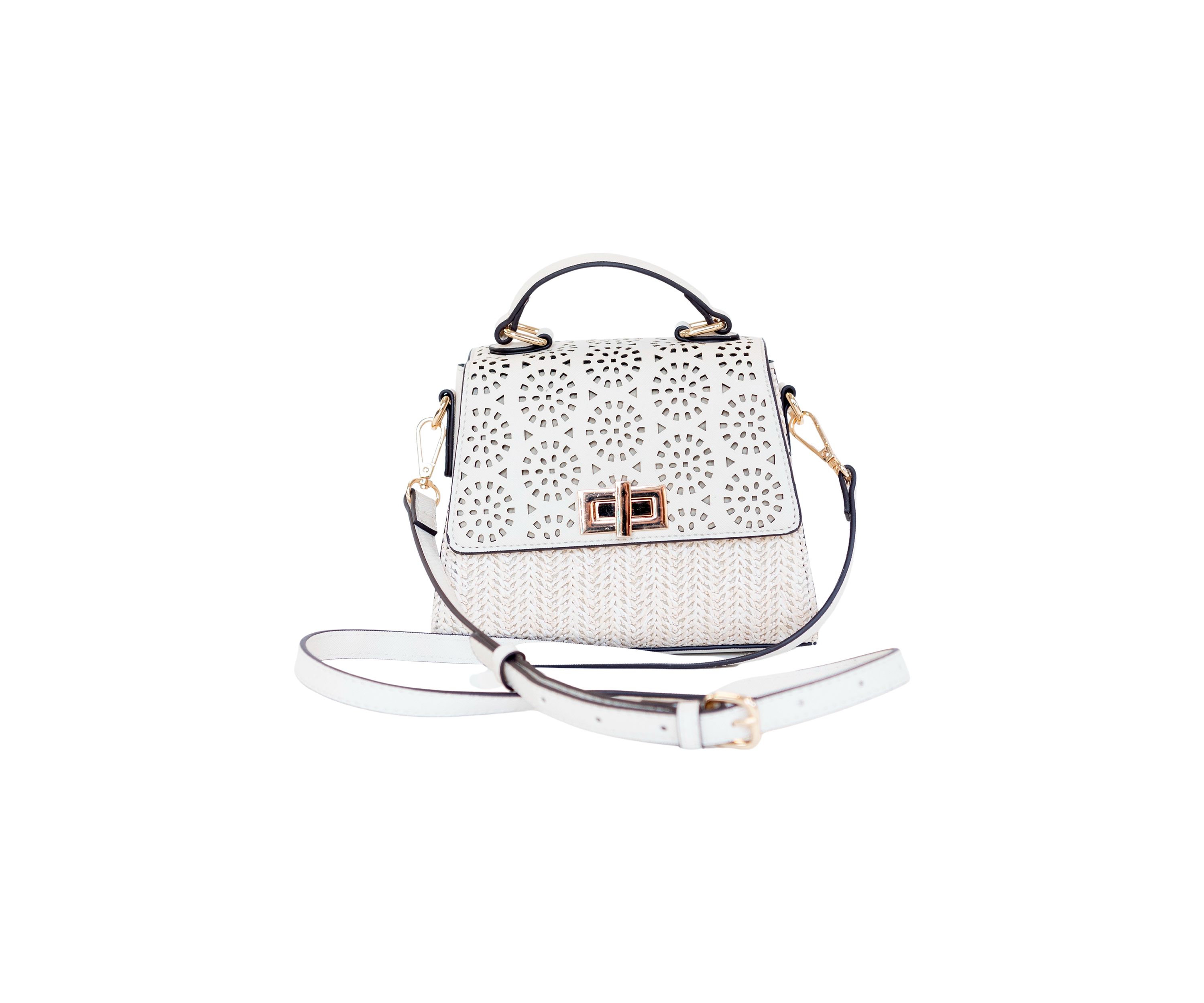 Saffiano Perforated Mini Bag