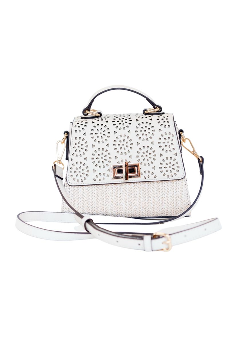 Saffiano Perforated Mini Bag