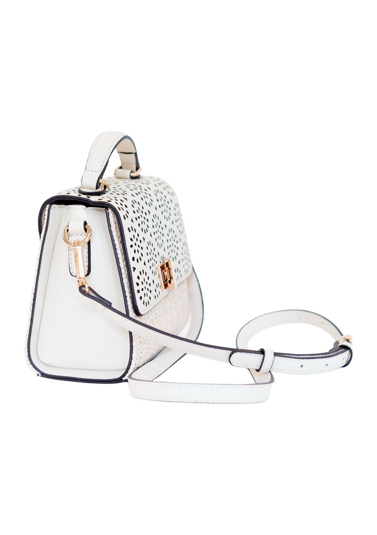 Saffiano Perforated Mini Bag