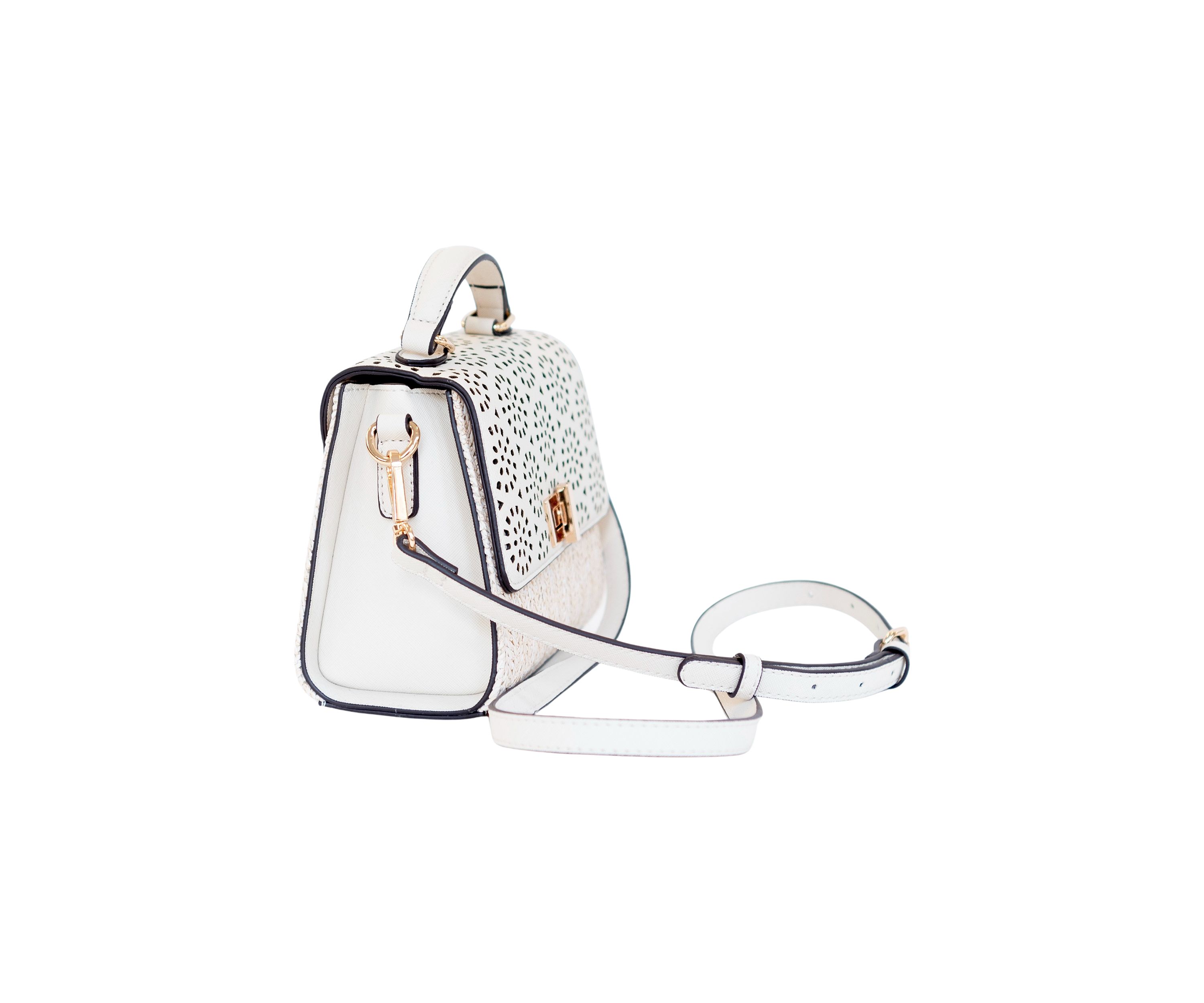 Saffiano Perforated Mini Bag