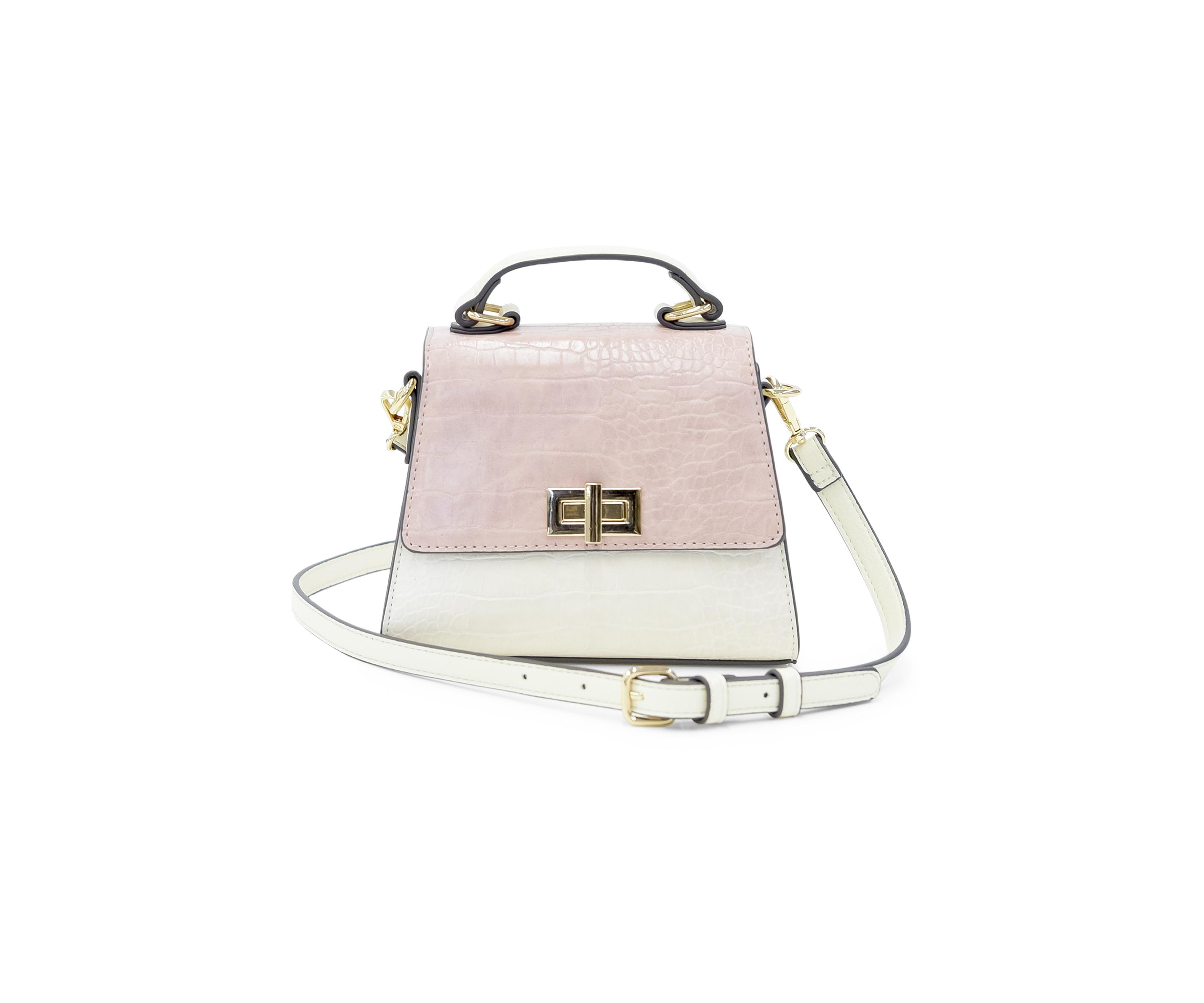 Mix Media Satchel with Mini Top Handle 