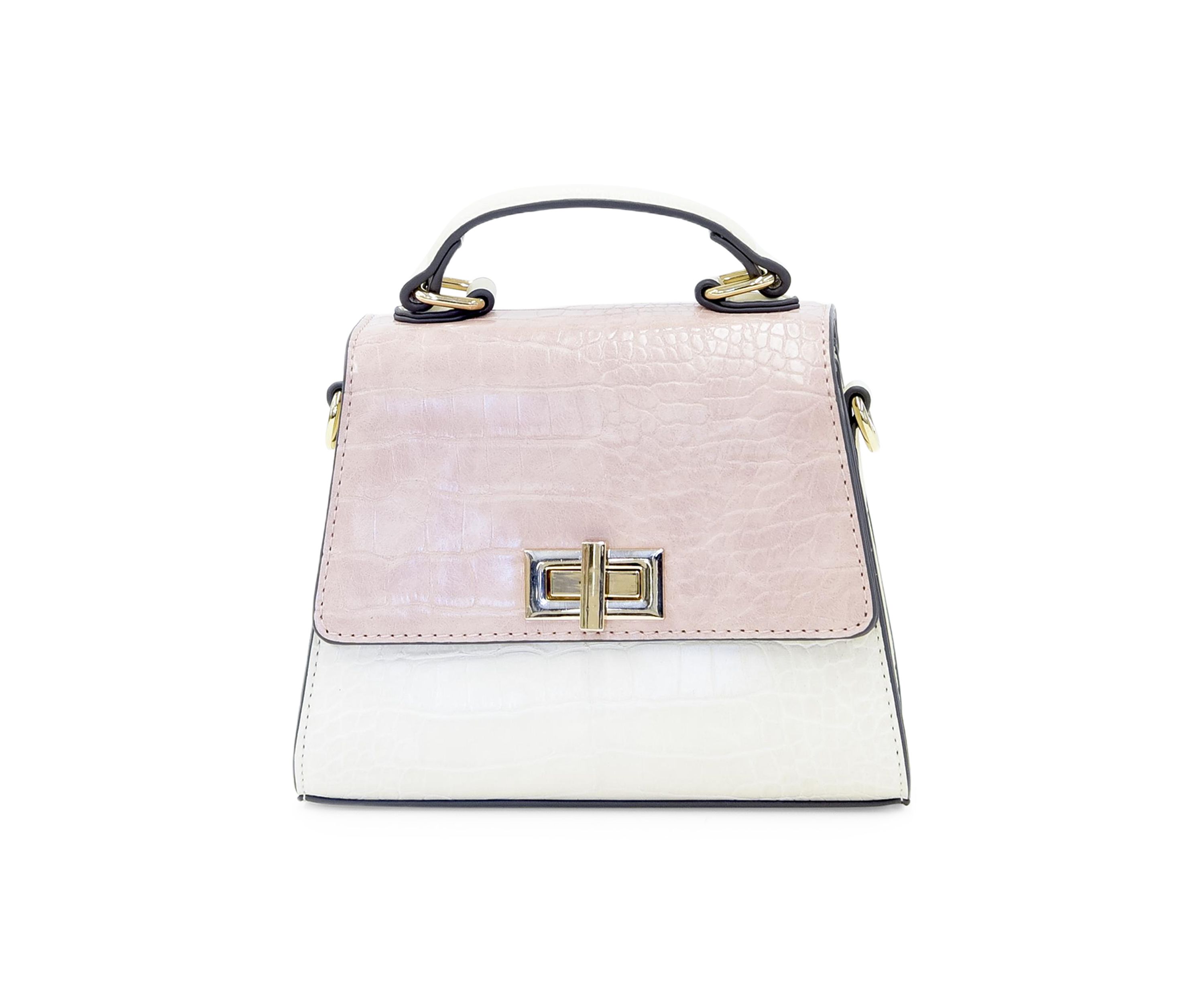 Mix Media Satchel with Mini Top Handle 