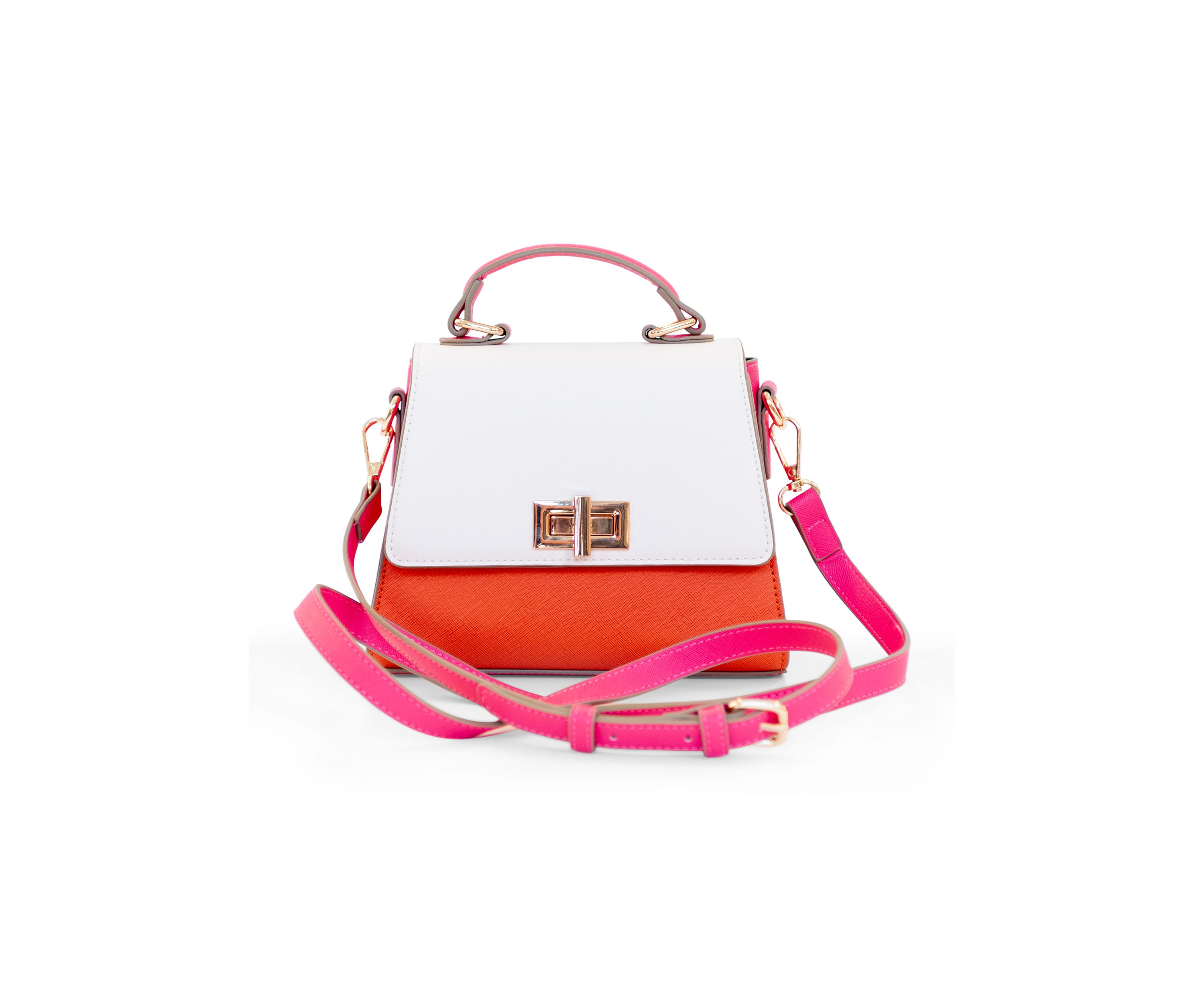 Color Block Mini Top Handle Bag 