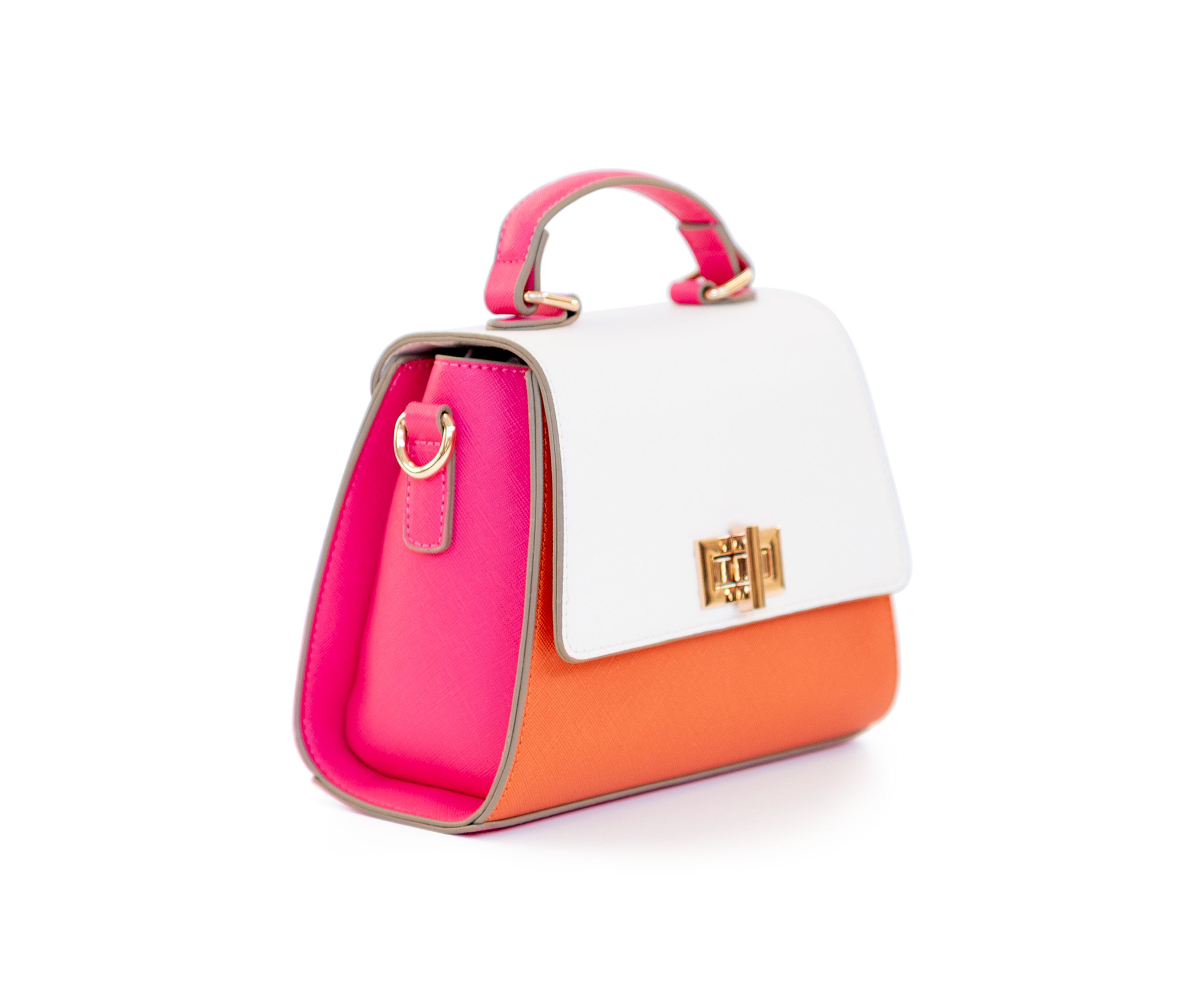 Color Block Mini Top Handle Bag 
