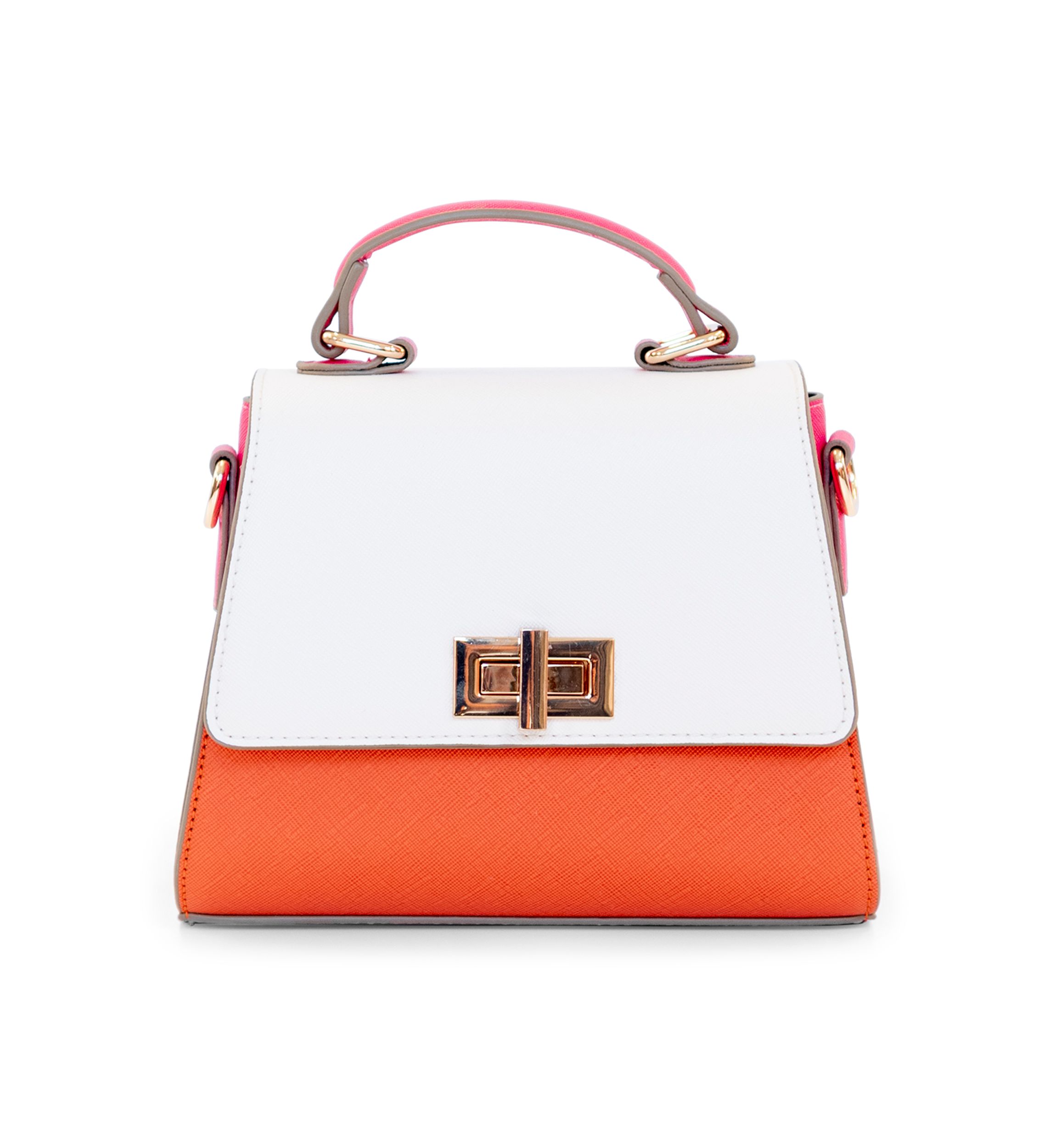 Color Block Mini Top Handle Bag 