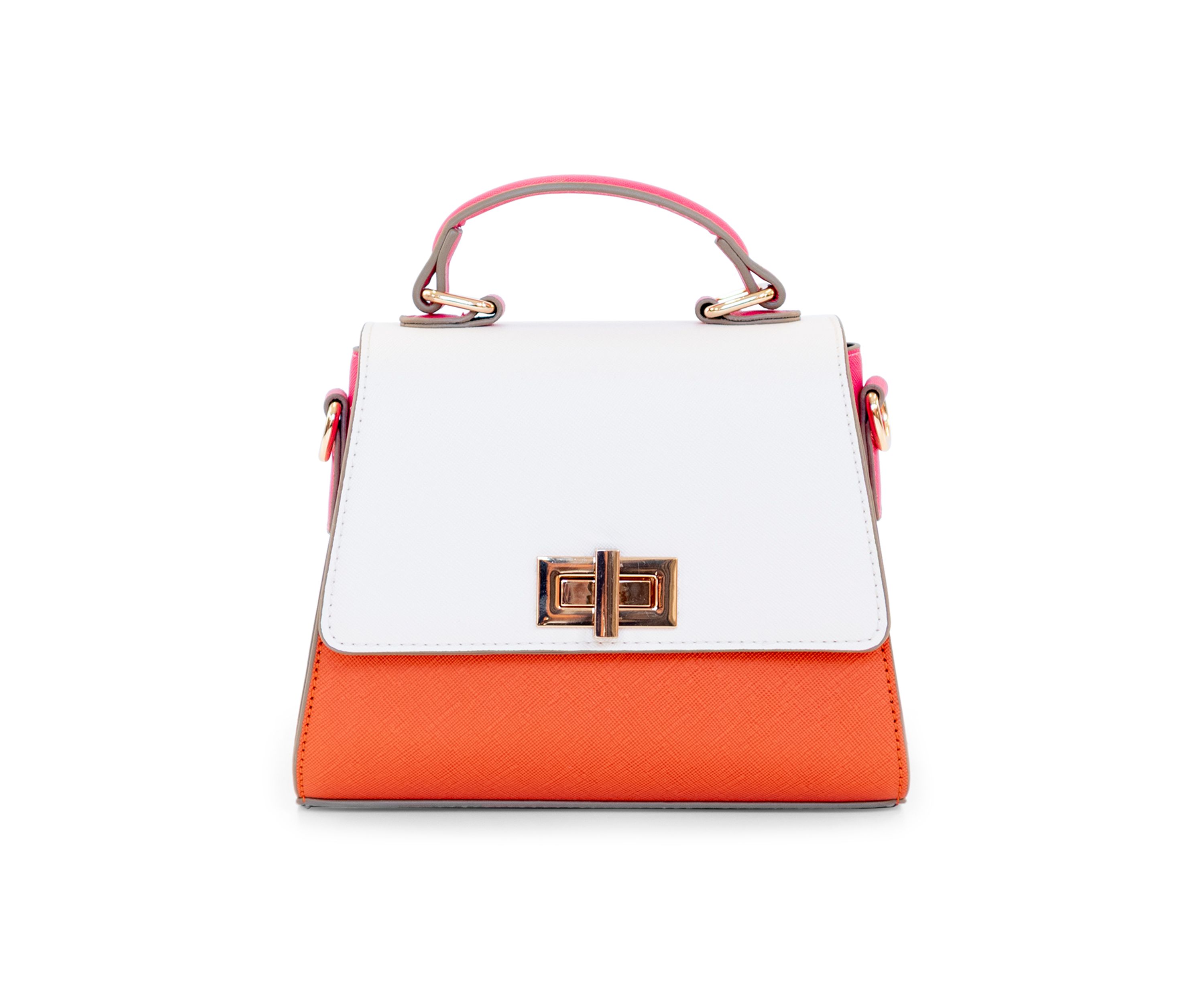 Color Block Mini Top Handle Bag 